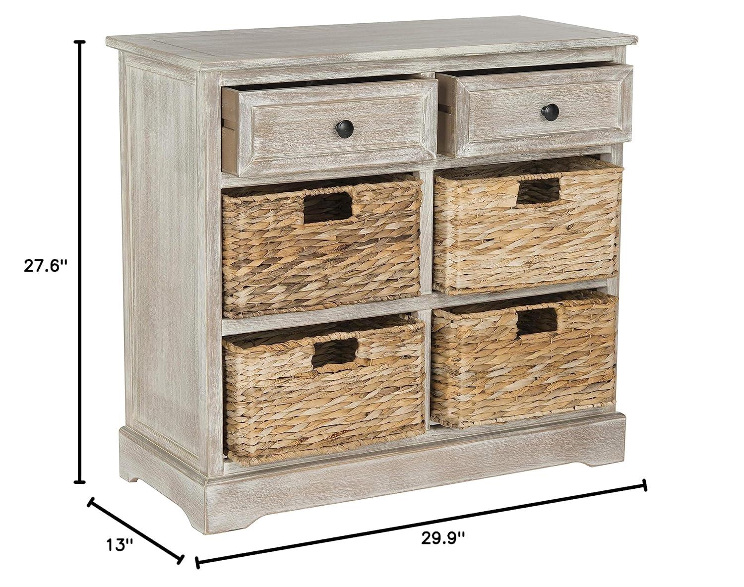 Herman Storage Unit - AMH5702 - White Wash - Safavieh Couture
