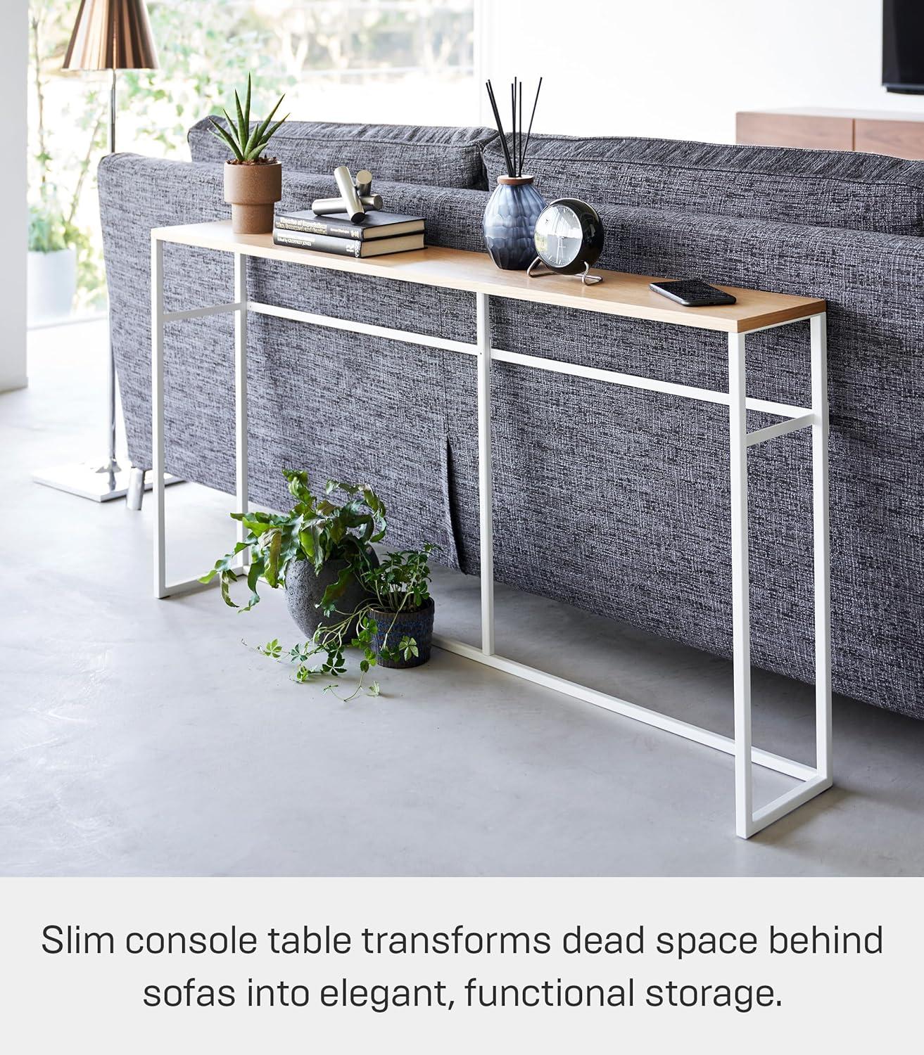 Yamazaki Home Long Console Table - Two Styles, Steel, Open, Holds 11 Lbs