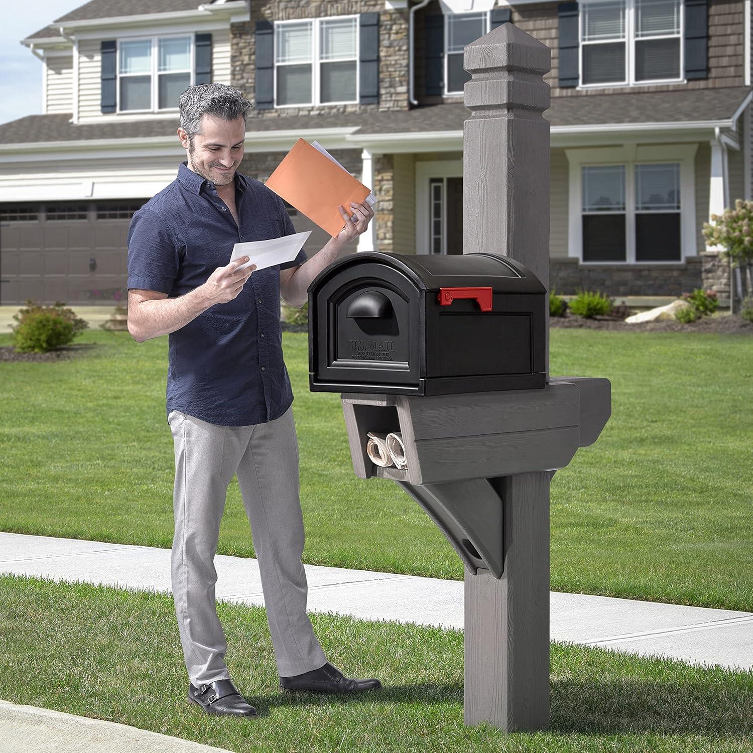 Step2 Step2 Brown Highland Mail Post & Large Capacity XL Mailbox