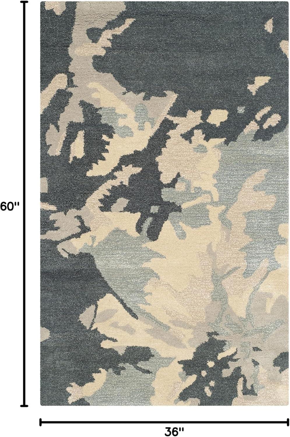 Bella BEL670 Hand Tufted Accent Rug - Steel Blue - 3'x5' - Safavieh.