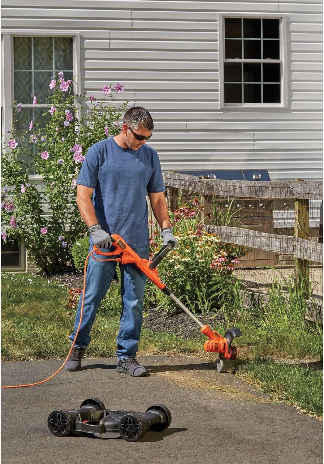 BLACK+DECKER Electric Lawn Mower, String Trimmer, Edger, 3-In-1, Corded, (BESTA512CM)