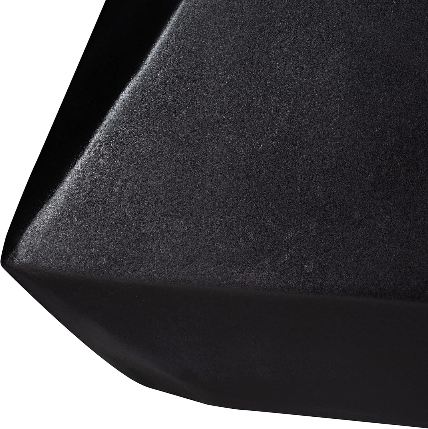 Conan Concrete Accent Stool - Indoor/Outdoor - VNN1030 - Black - Safavieh