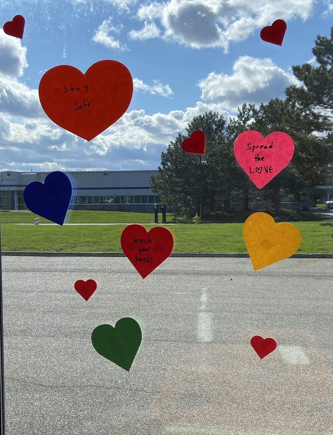 SHAPES ETC. Heart Large Assorted Color Creative Cut-Outs- 5.5”