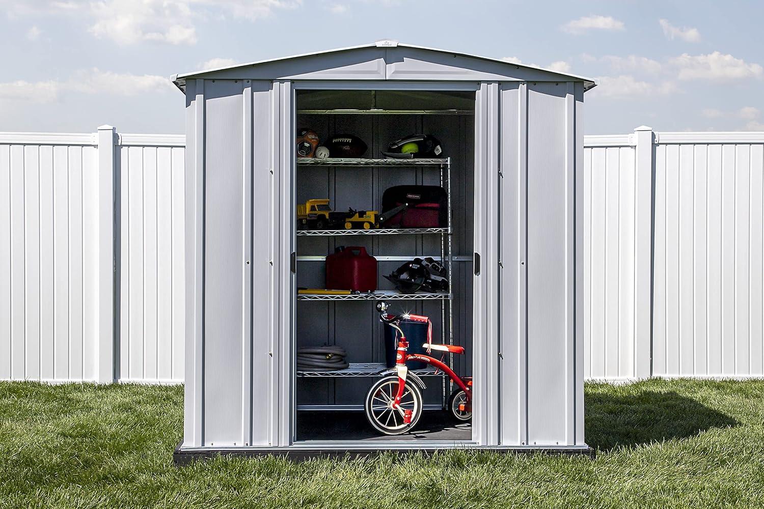 Arrow 6 ft. W x 5 ft. D Galvanized Steel Storage Shed