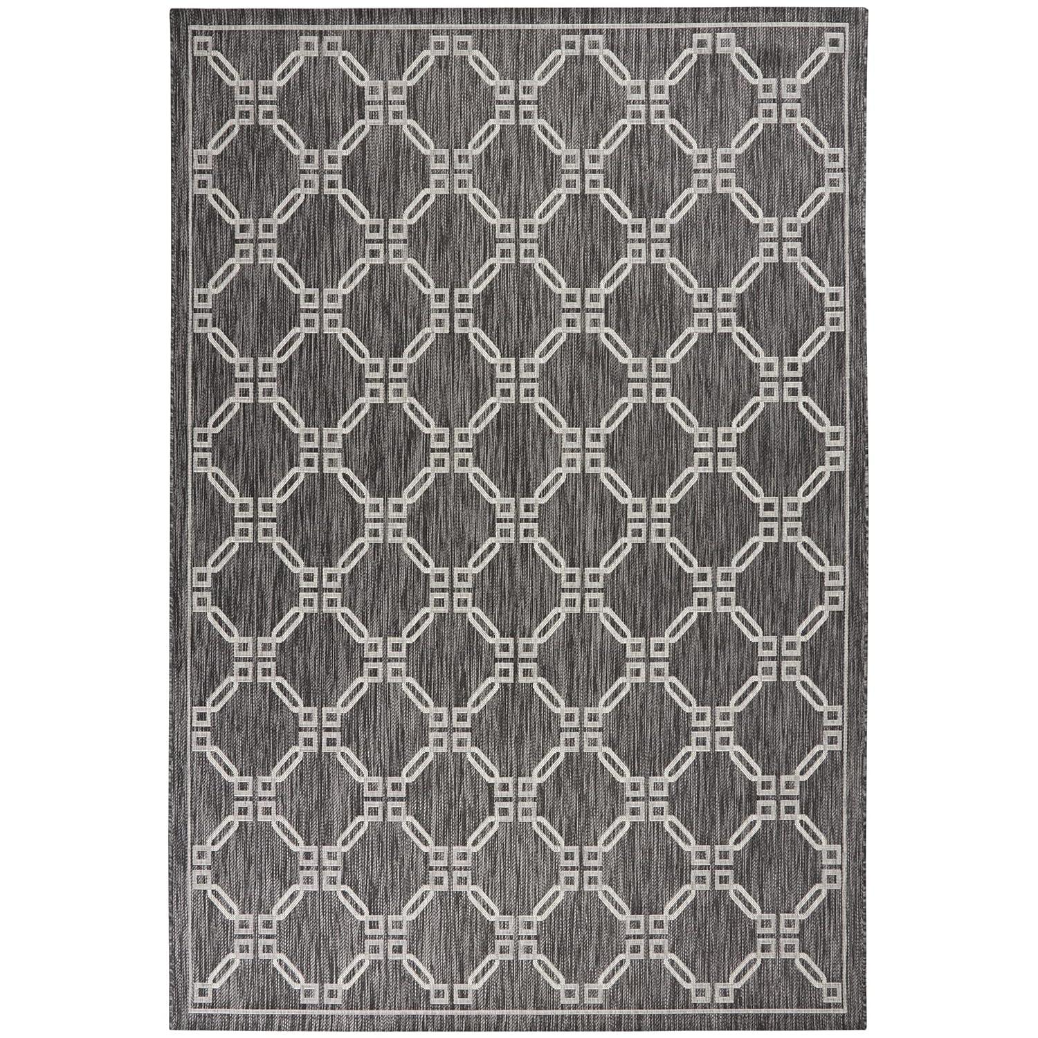 Nourison Garden Party GRD02 Indoor/outdoor Area Rug - Ivory Blue 2'2" x 7'6"