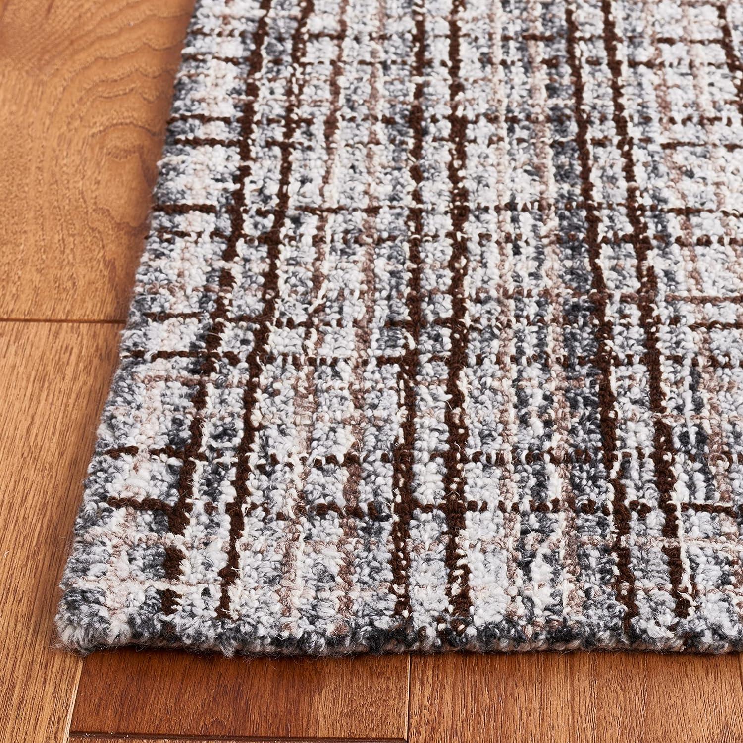 Abstract ABT486 Hand Tufted Area Rug - Grey/Brown - 8'9"x11'9" - Safavieh.