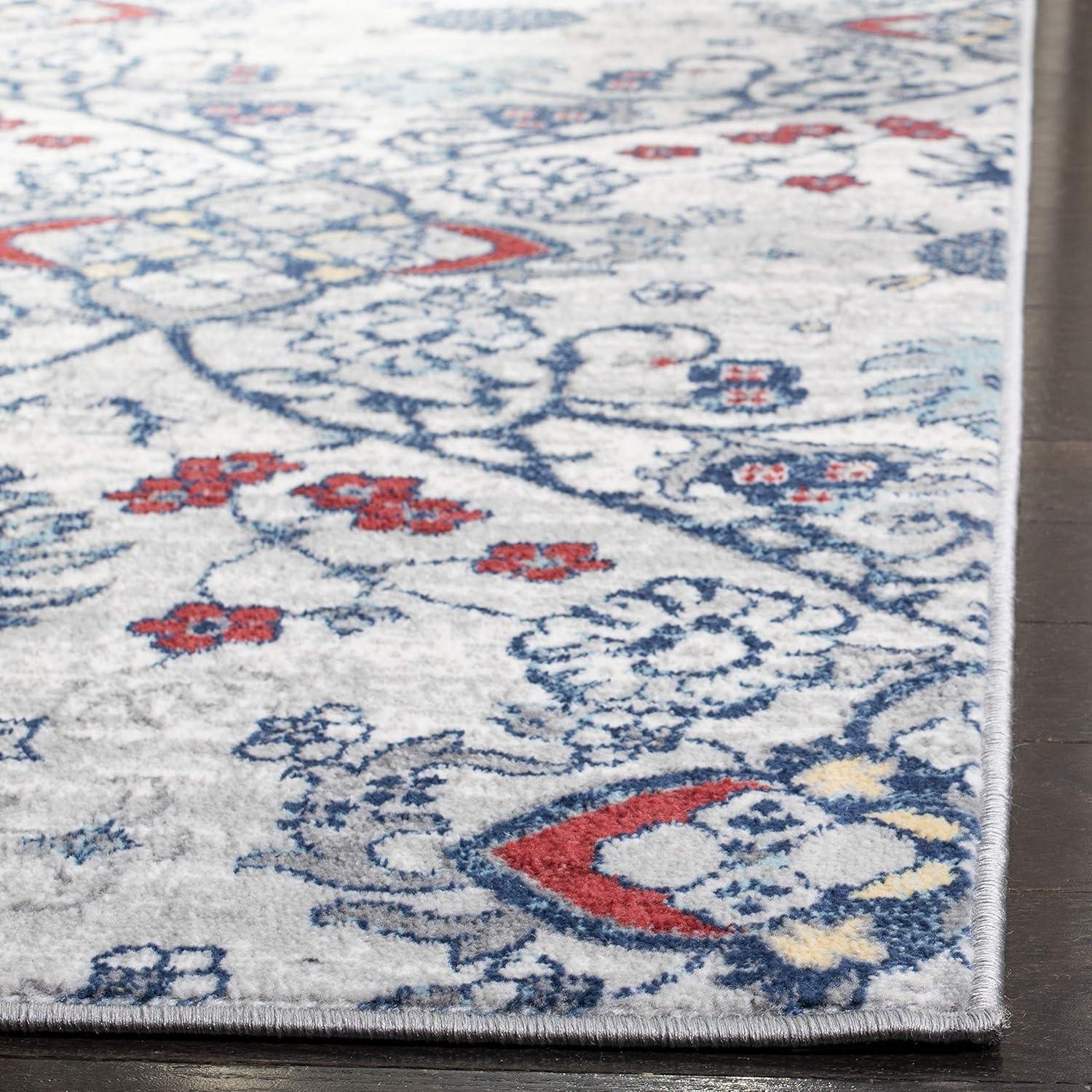 Brentwood BNT894 Power Loomed Area Rug - Navy/Grey - 8'9"x11'9" - Safavieh.