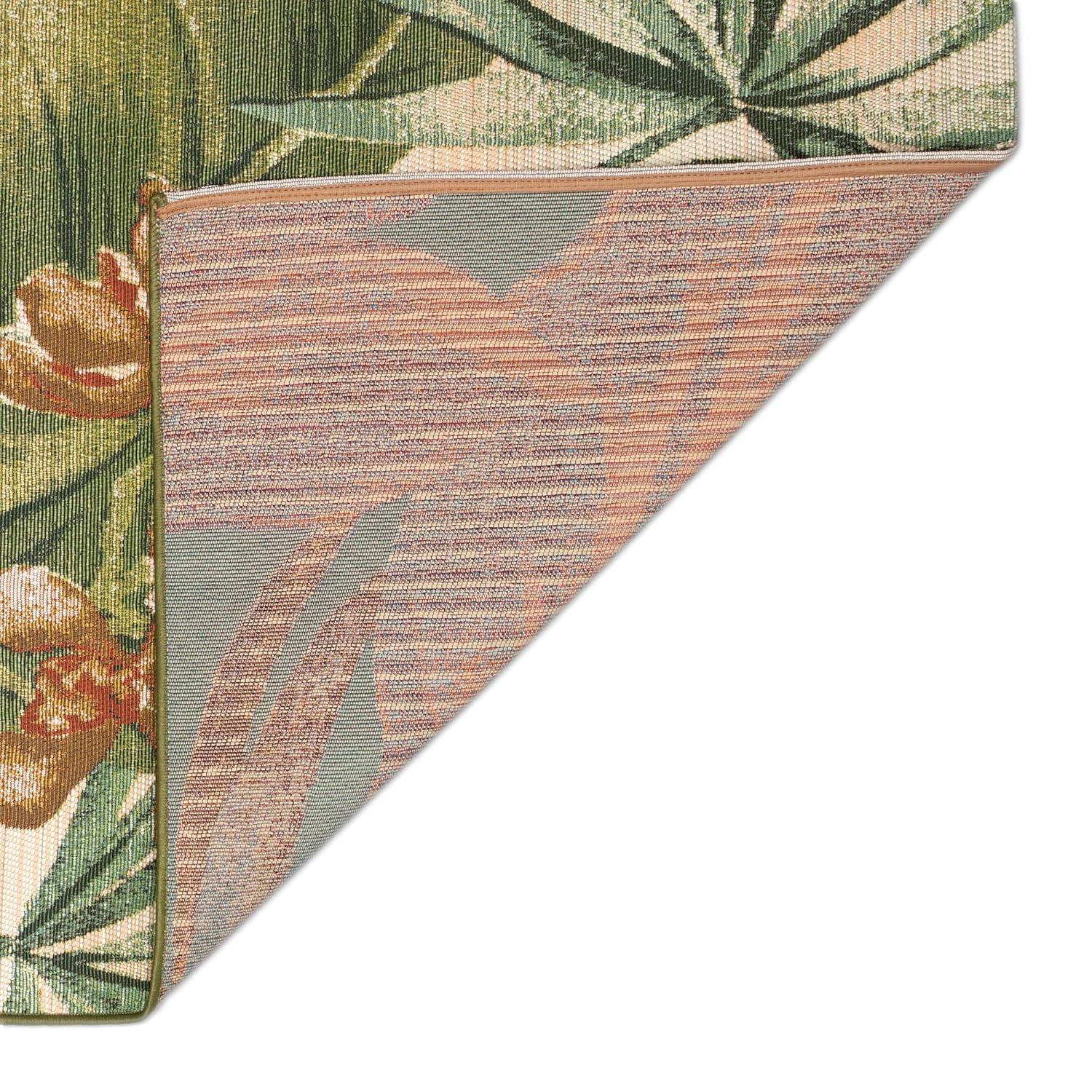 Liora Manne Marina Tropical Leaf Indoor/Outdoor Rug Cream 7'10" x 9'10"