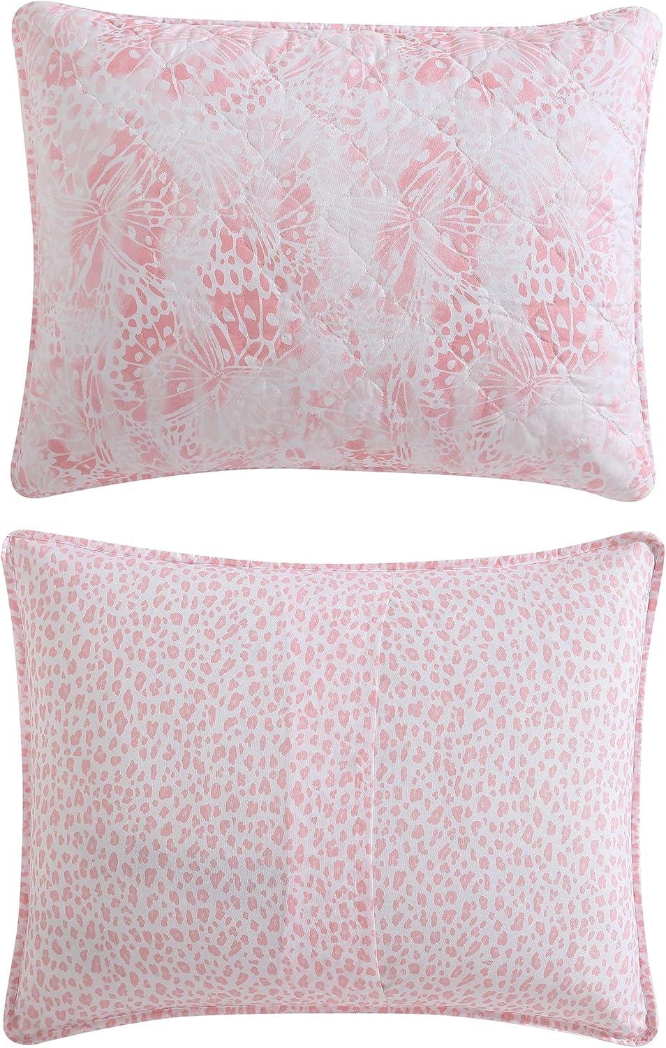 Betsey Johnson Butterfly Ombre Pink Reversible Quilt Set