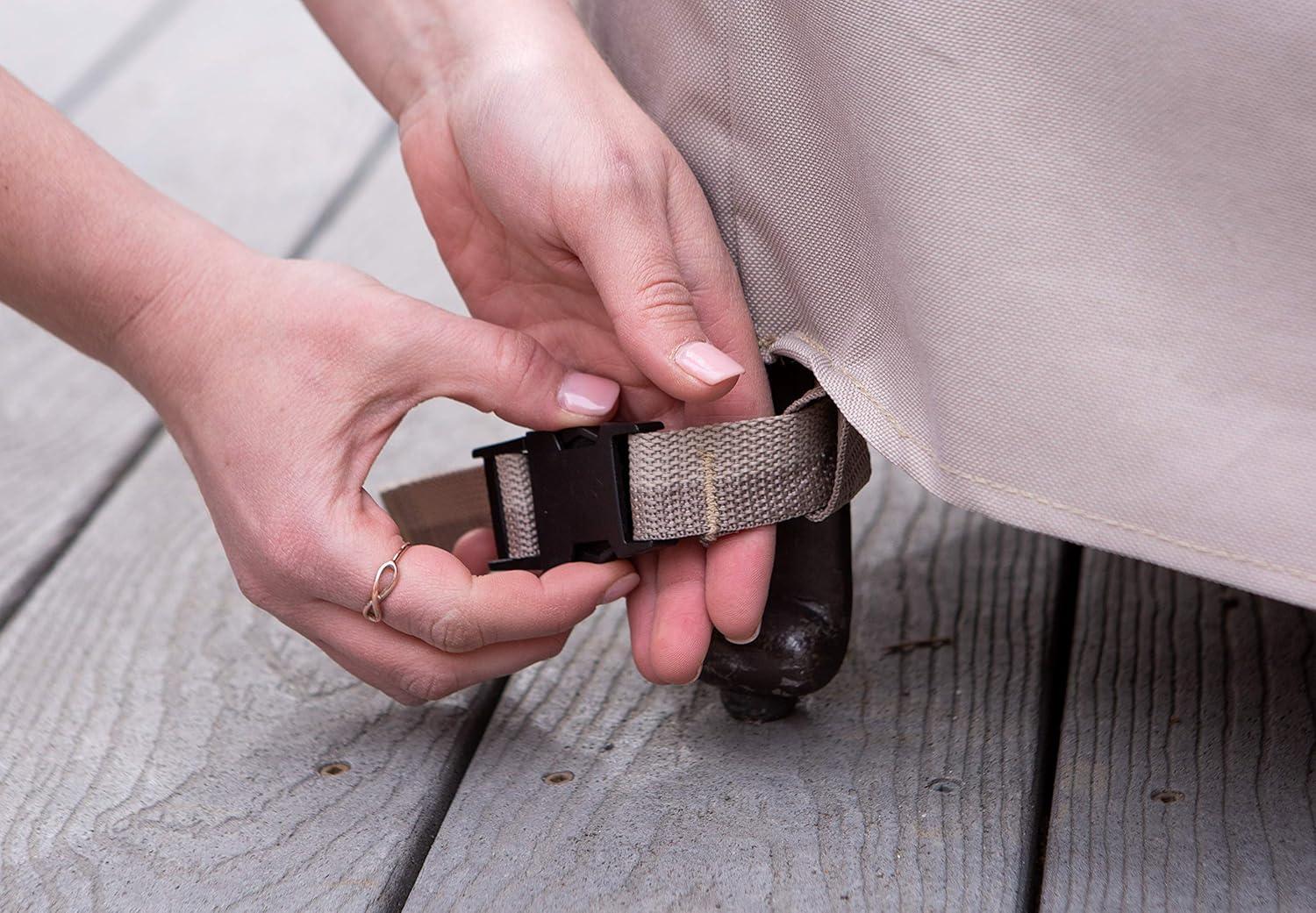 Modern Leisure Monterey 82.5" x 38" x 38" Beige Rectangle Patio Loveseat Cover with Water Resistant