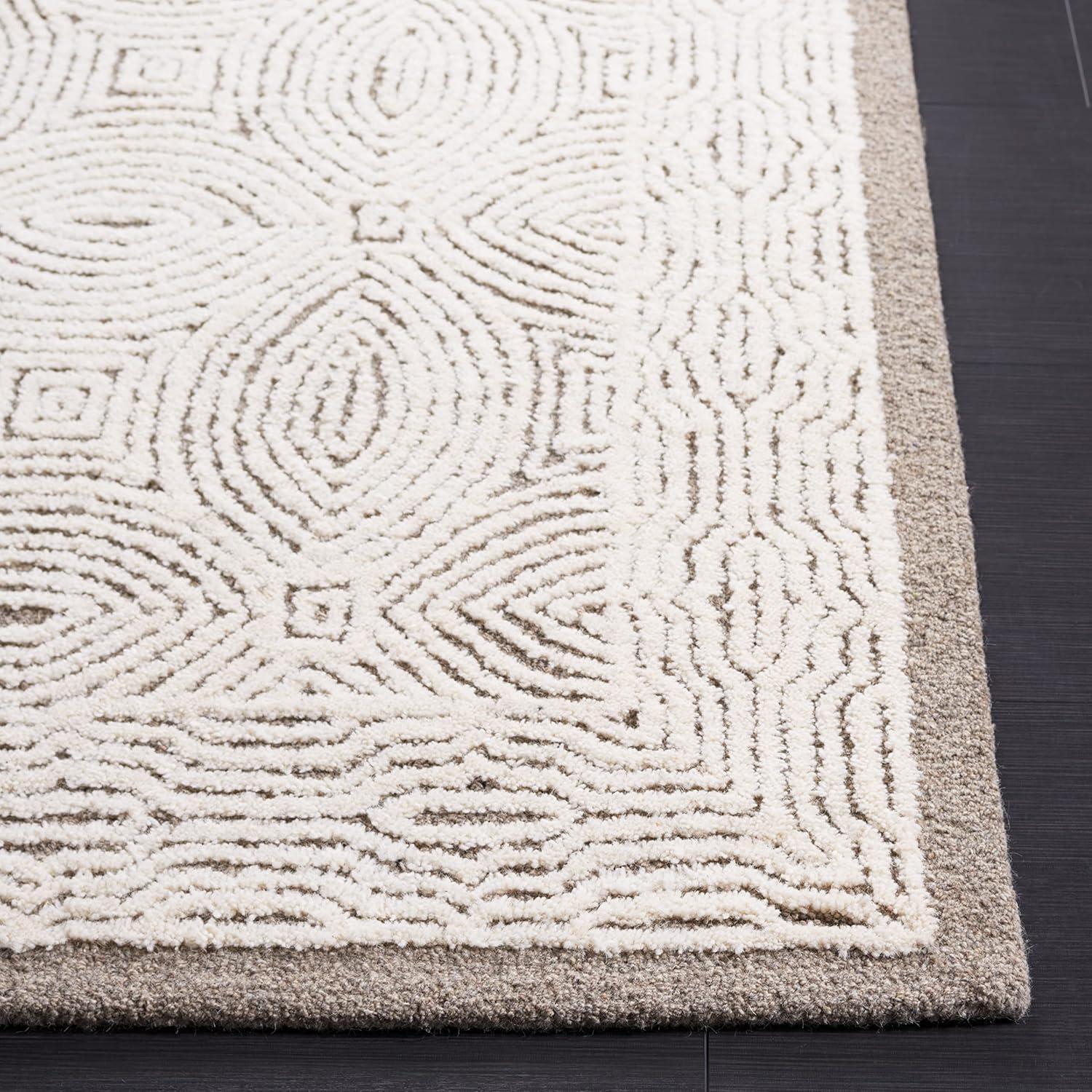 Abstract ABT575 Handmade Indoor Accent Rug - Beige/Ivory - 3'x5' - Safavieh