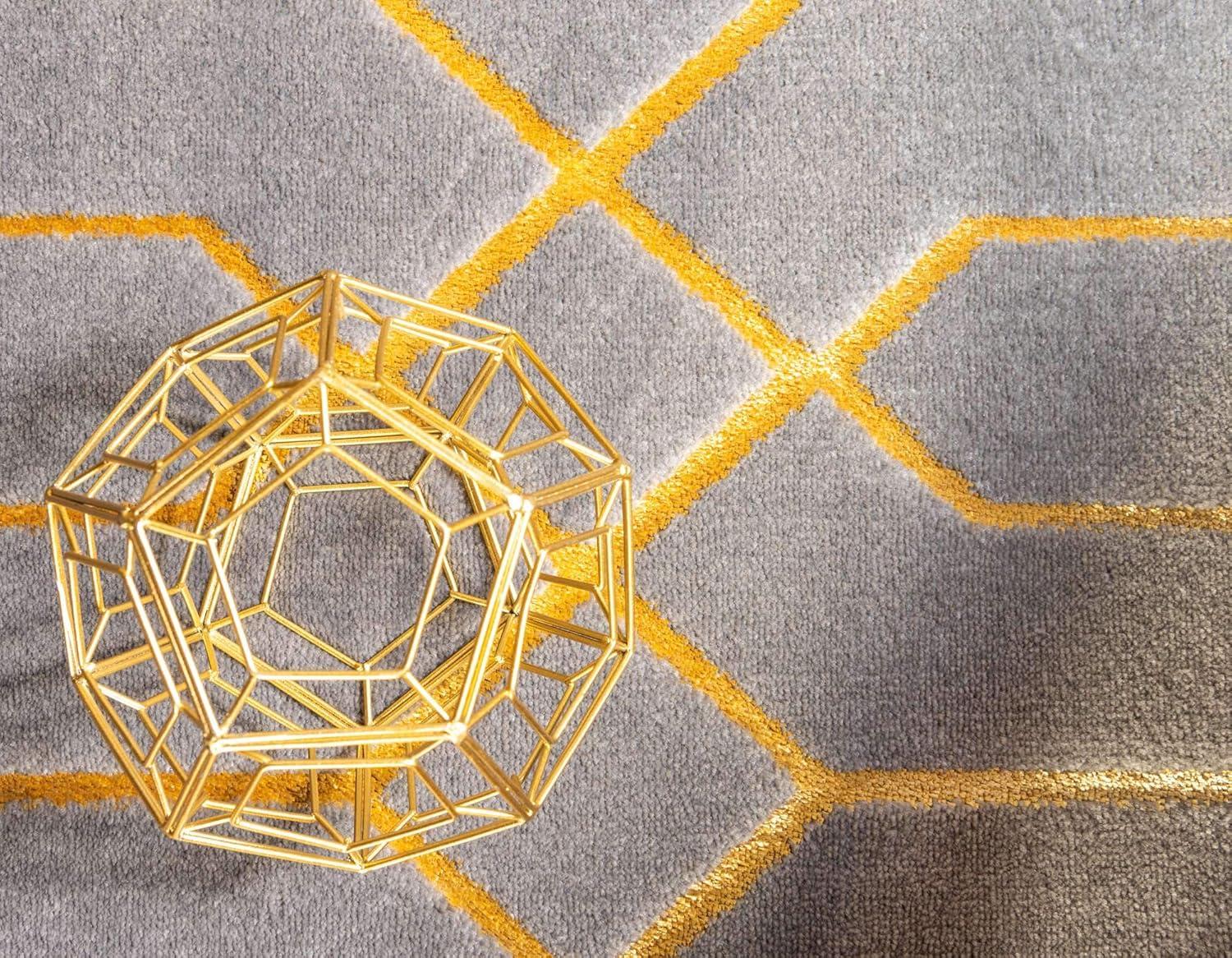 Glam Gray/Gold Area Rug