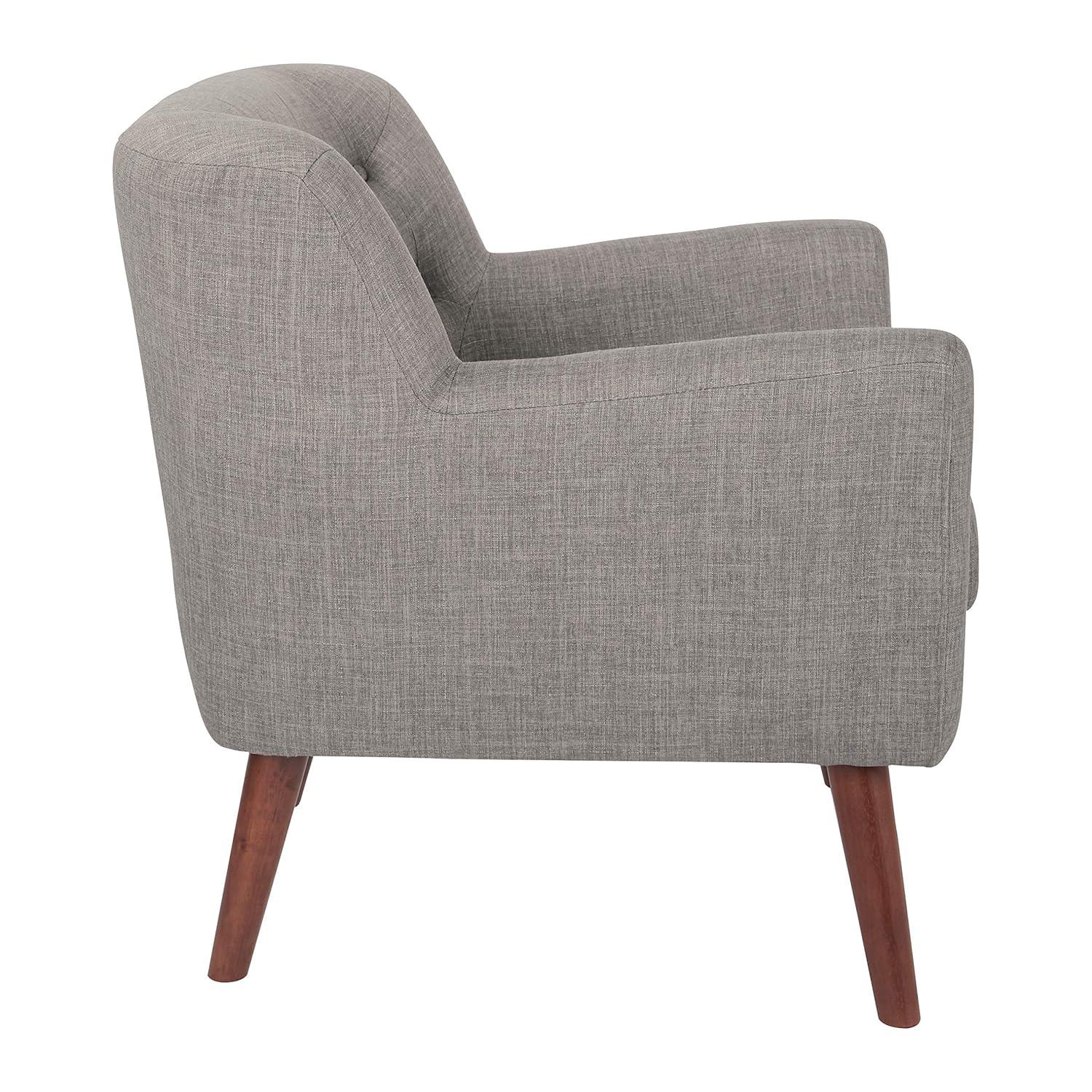 Mill Lane Chair with Coffee Legs Green - OSP Home Furnishings: Upholstered Polyester, Mid-Century Modern