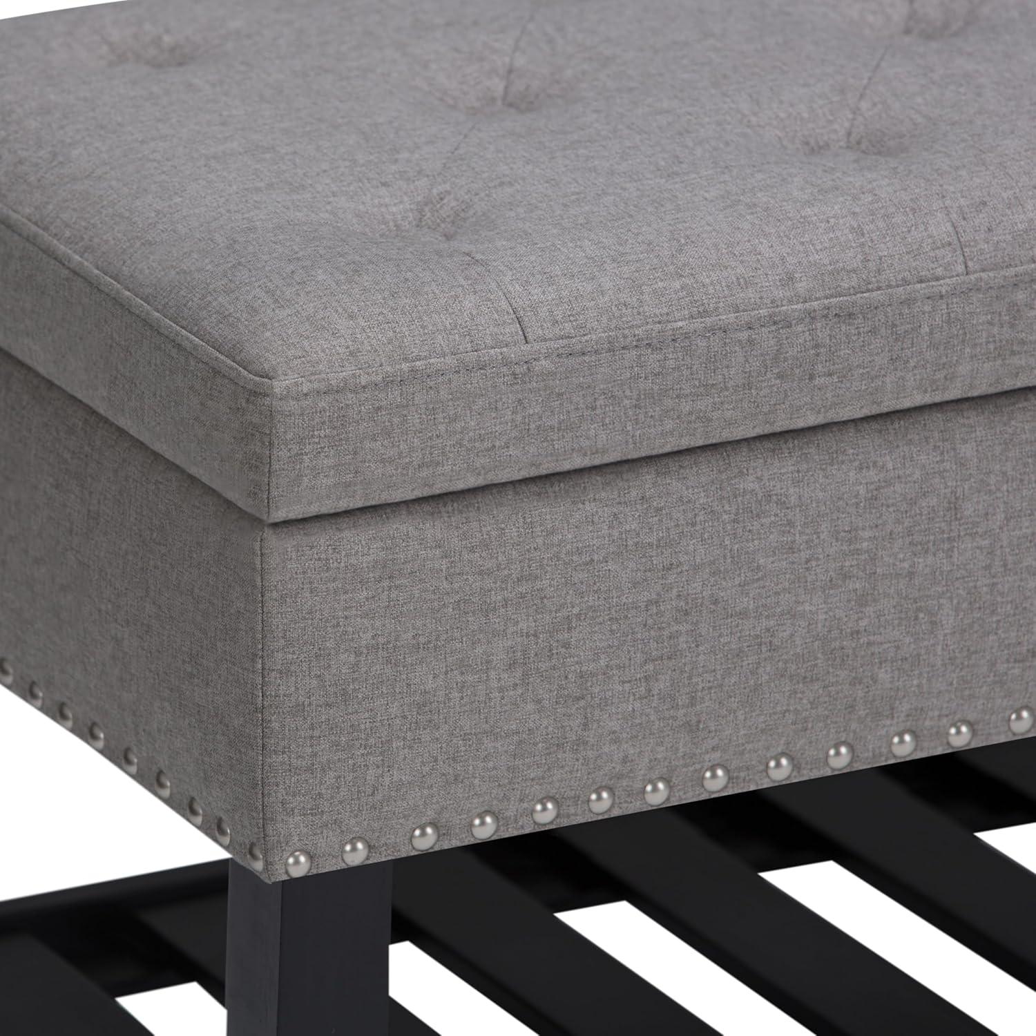 Simpli Home Lomond Storage Ottoman Bench