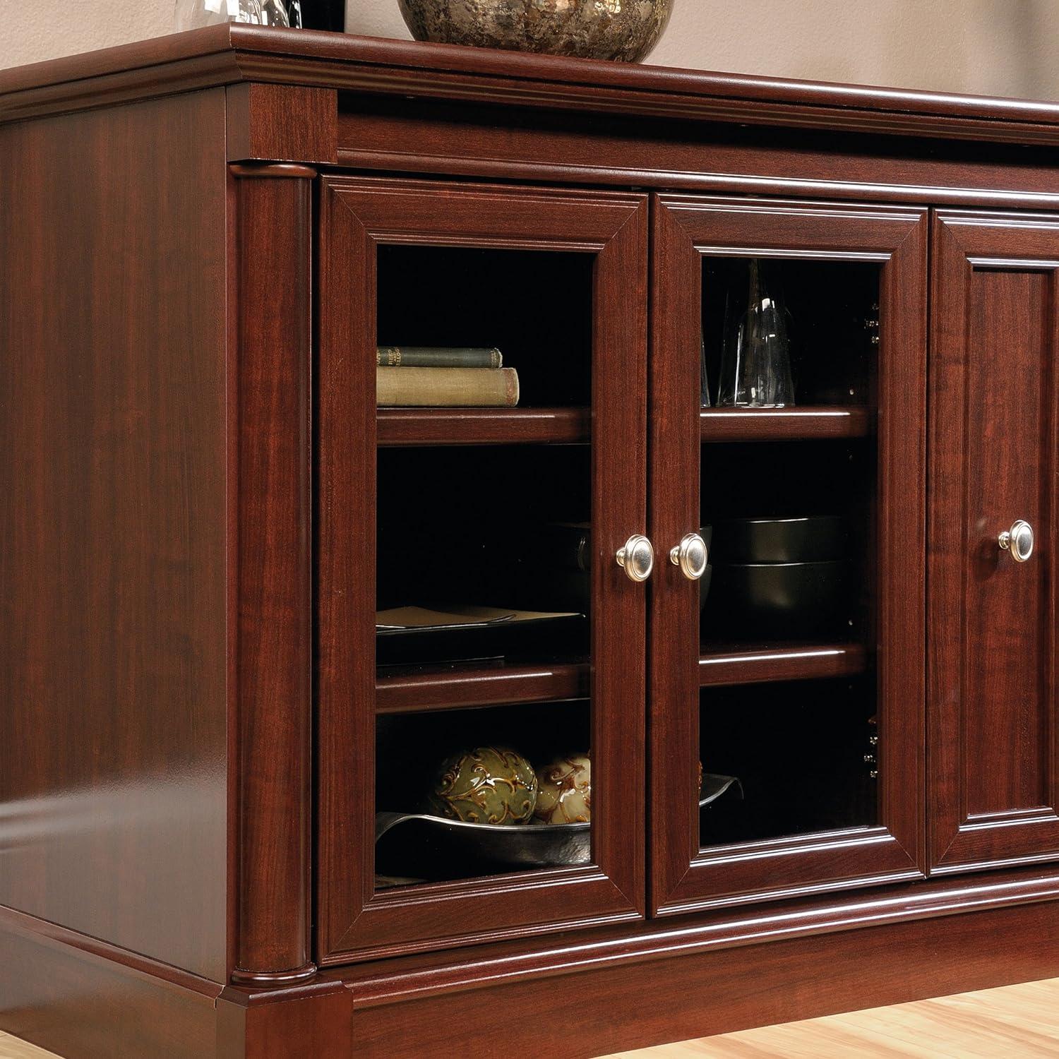 Sauder Palladia Engineered Wood Credenza in Select Cherry Finish