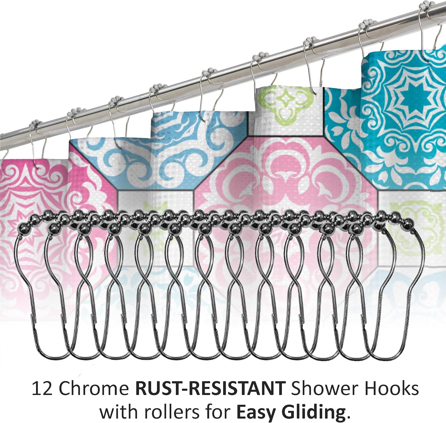 Addison Multicolor Geometric Polyester 15-Piece Bathroom Set