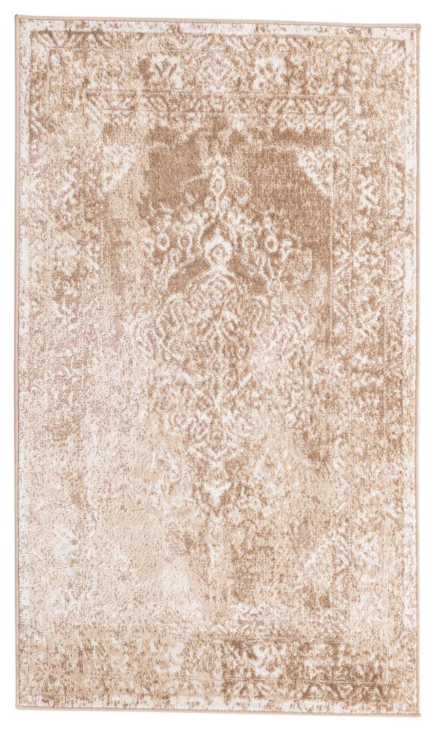 Unique Loom Oxford Collection Area Rug - Bodleian (3'  x 5' 3" Rectangle Beige/Ivory)