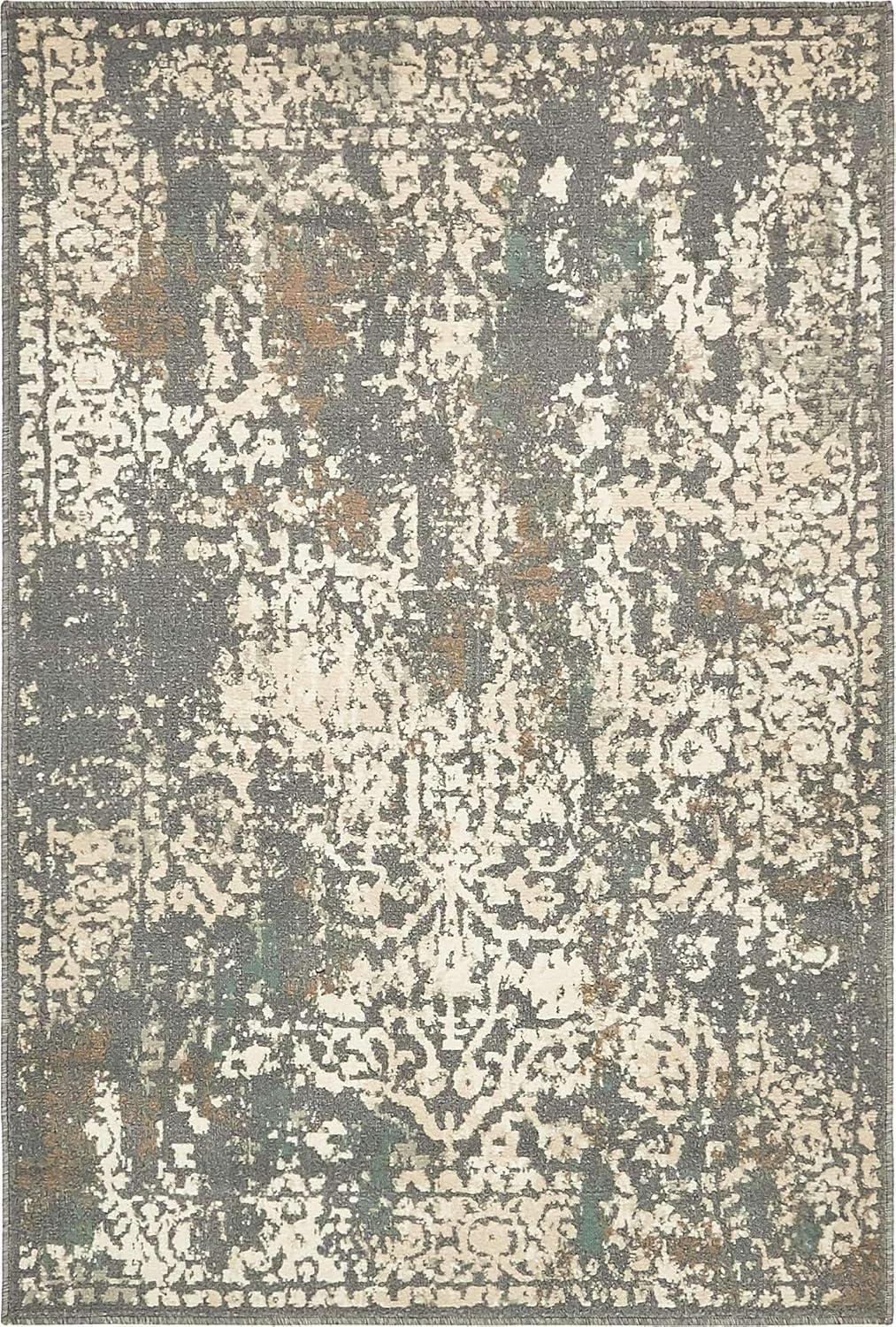 Unique Loom Tuareg Collection Area Rug - Mirage (4' 1" x 6' 1" Rectangle Gray/Beige)