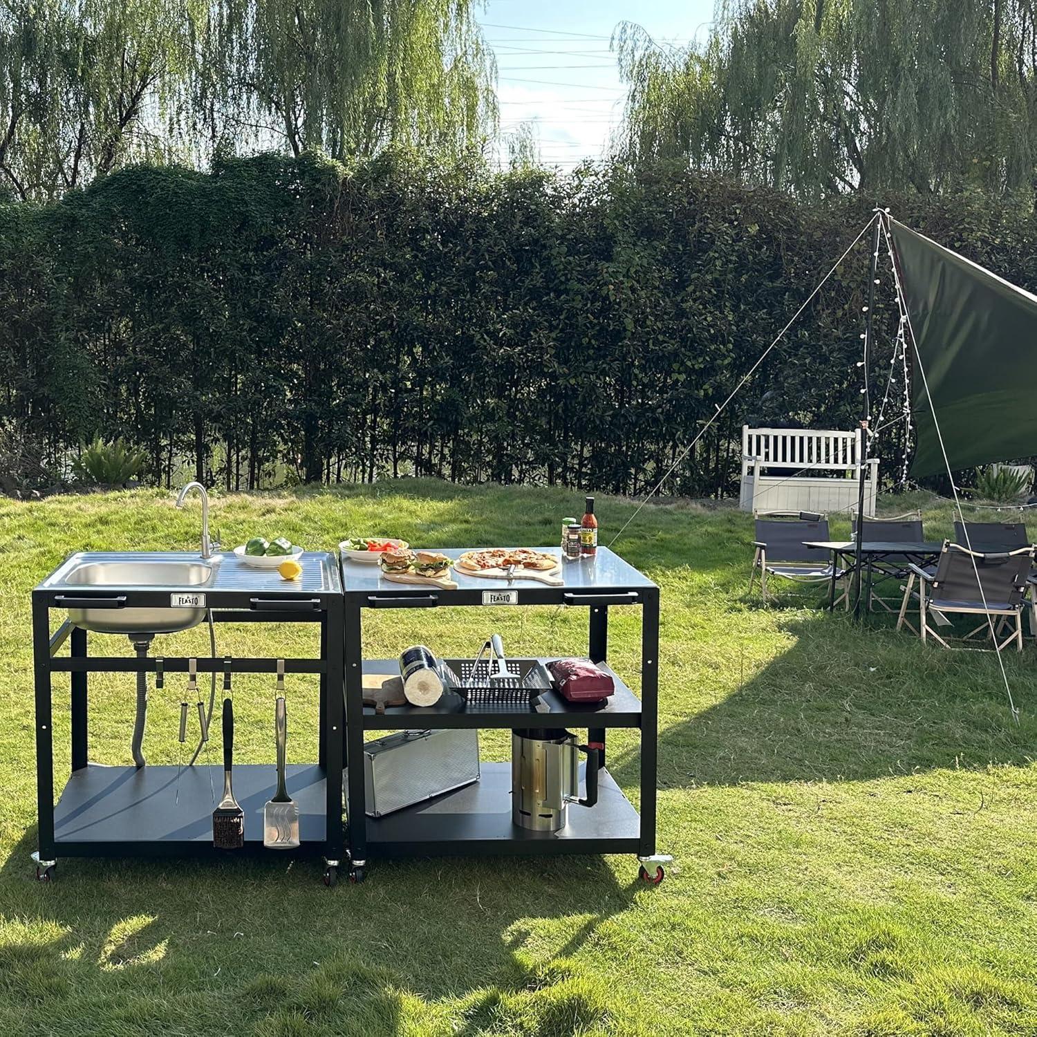 Outdoor Kitchen Series 35" 304 Stainless Steel Free Standing Outdoor Sink