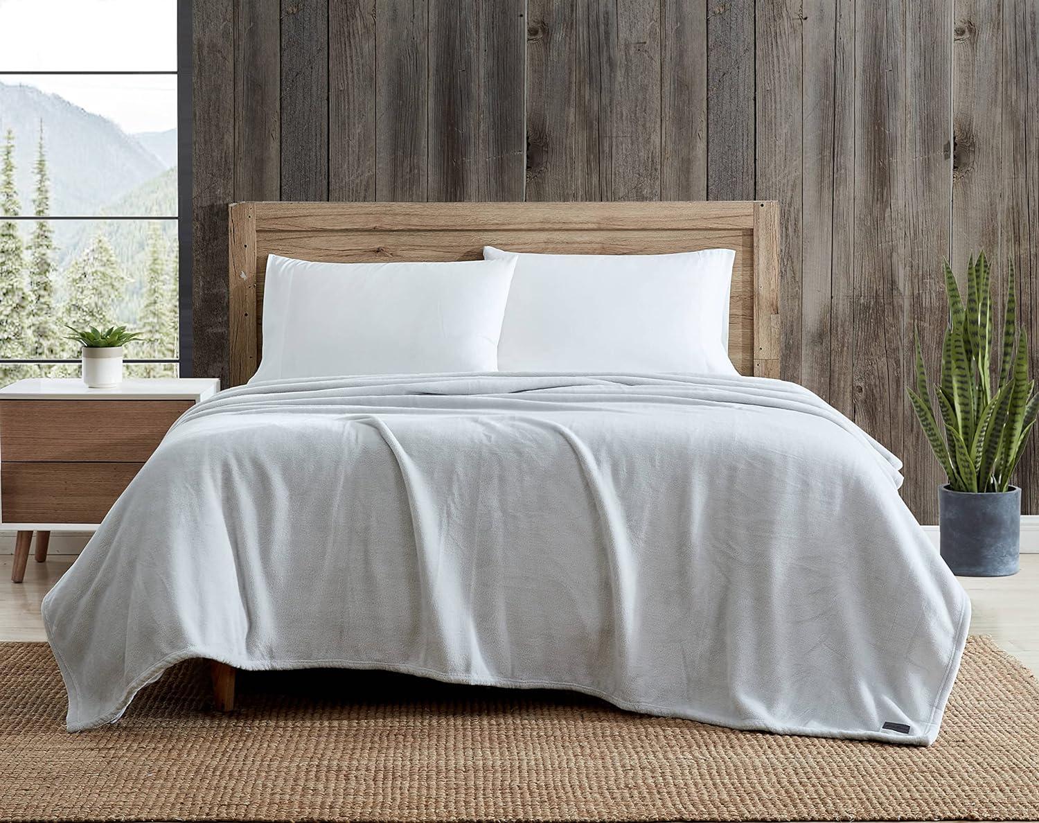 Eddie Bauer Solid Ultra Soft Plush Reversible Blanket