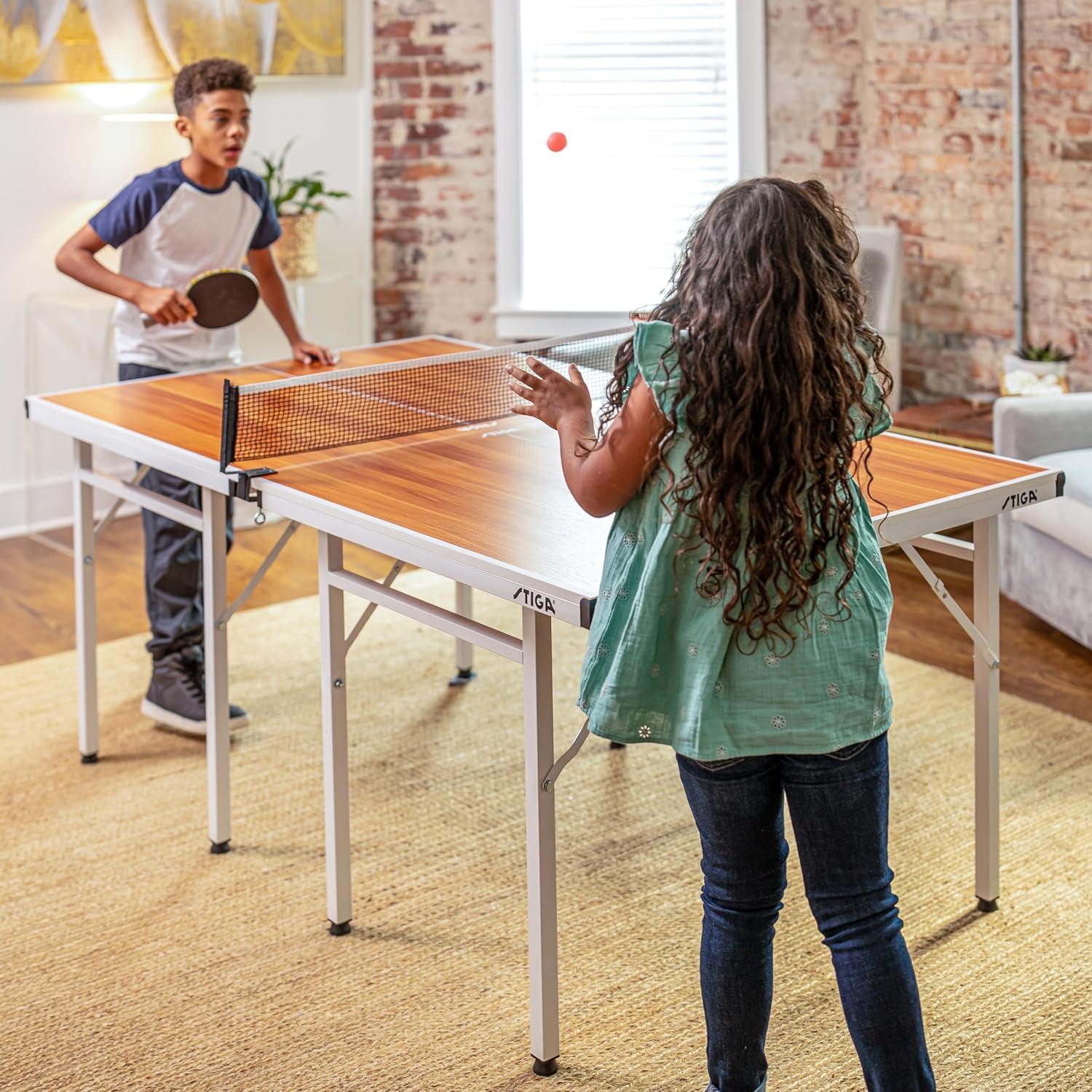 STIGA Space Saver Foldable Indoor Ping Pong Table - Compact Size with Regulation Quality