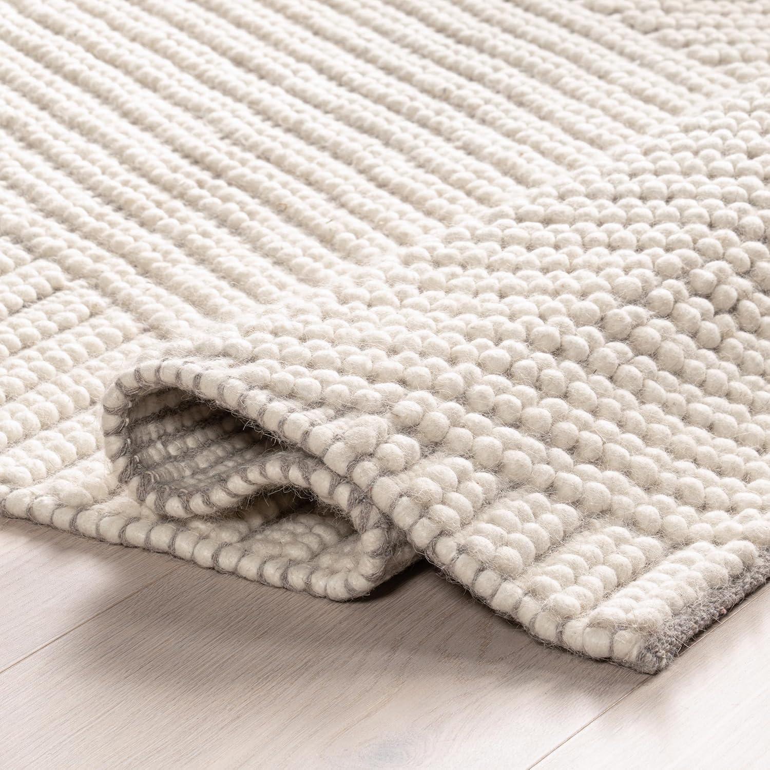 Nuloom Bijorne Modern Geometric Wool Indoor Area Rug, 5' x 8', Ivory