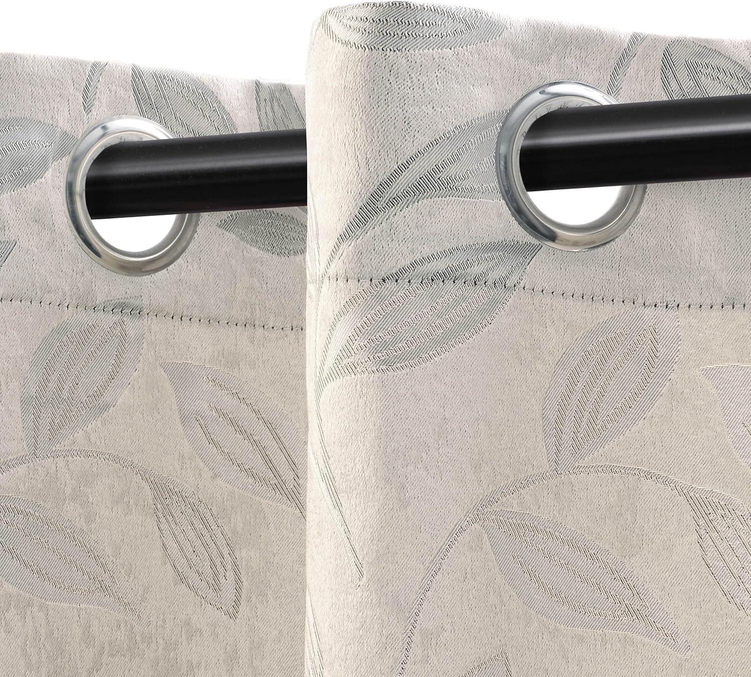 Modern Bohemian Leaves Polyester Machine Washable Room Darkening Blackout Curtains by Superior (Set of 2)