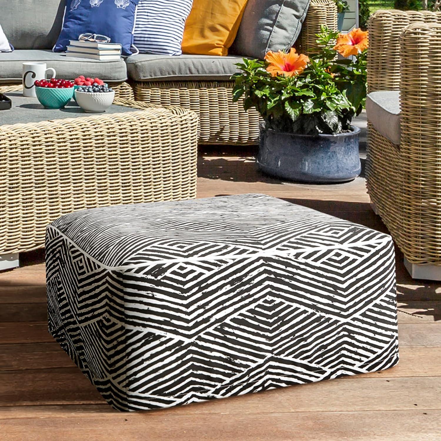 Costa Portable Water Repellent Inflatable Round/Cube Ottoman