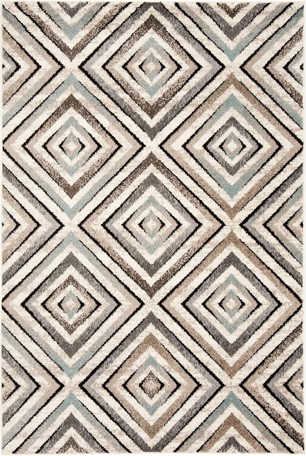 Amsterdam AMS109 Power Loomed Indoor Area Rug - Cream/Beige - 4'x6' - Safavieh