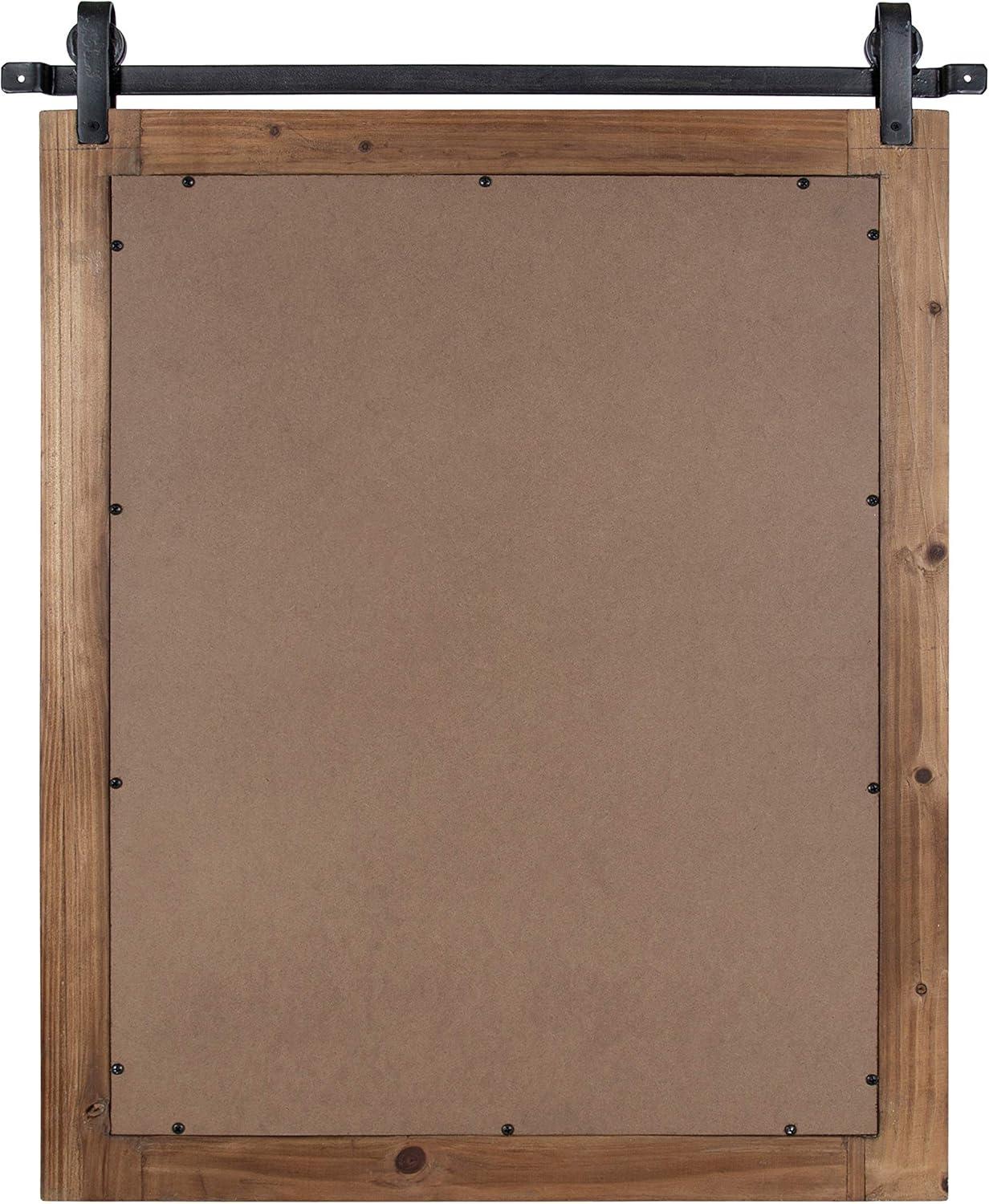 22" x 30" Cates Rectangle Wall Mirror Rustic Brown - Kate & Laurel All Things Decor