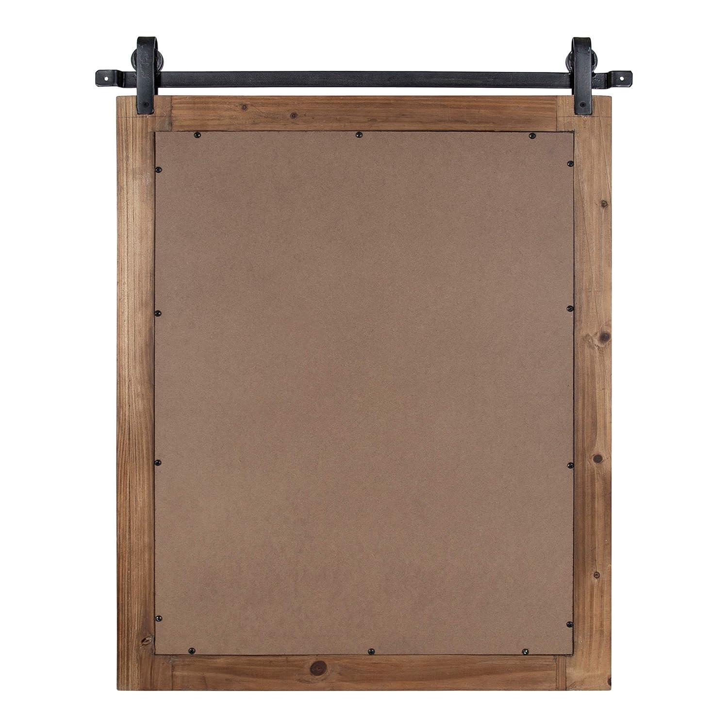 22" x 30" Cates Rectangle Wall Mirror Rustic Brown - Kate & Laurel All Things Decor