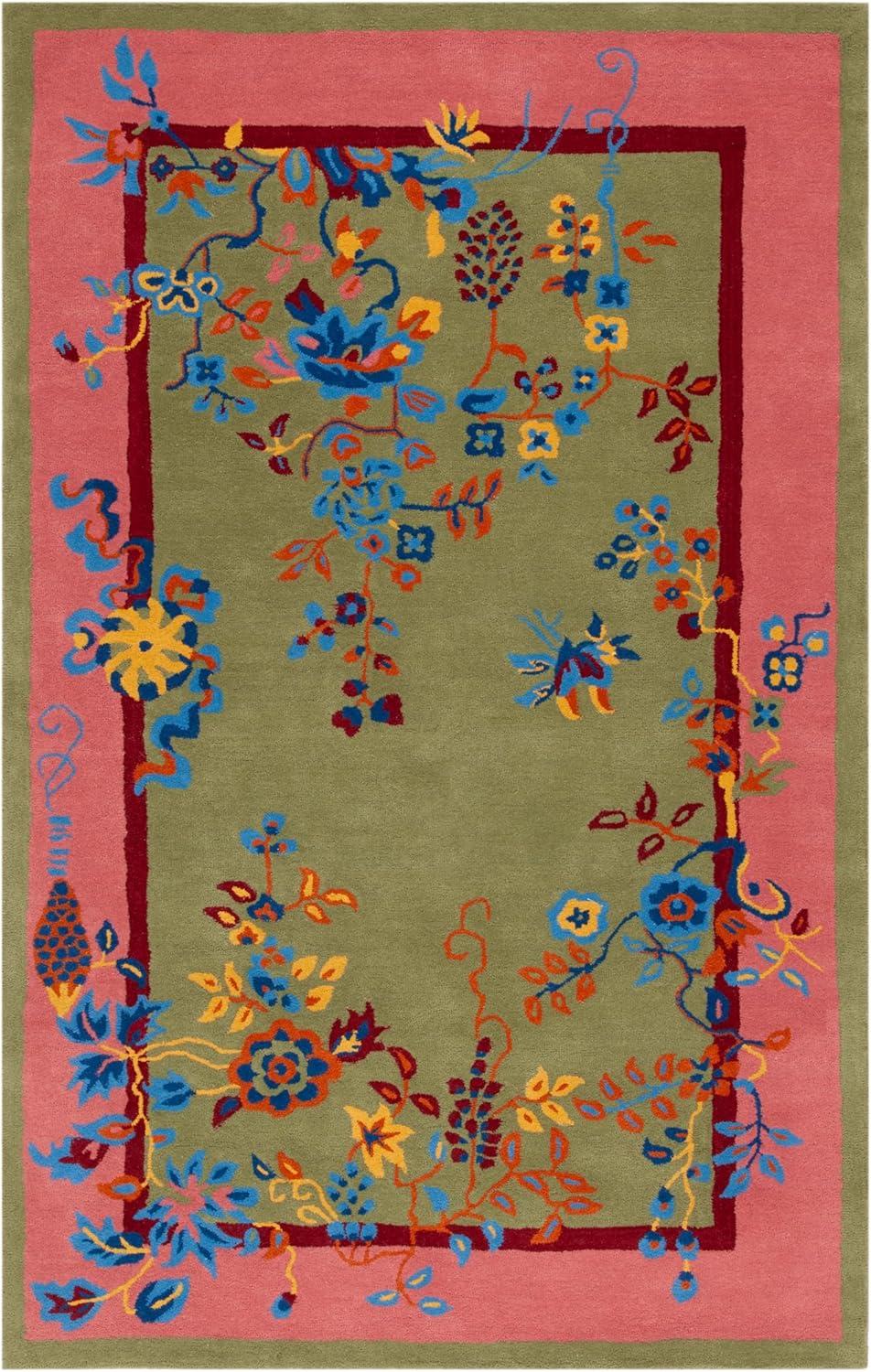 SAFAVIEH Metro Louise Floral Area Rug, Purple/Green, 3' x 5'