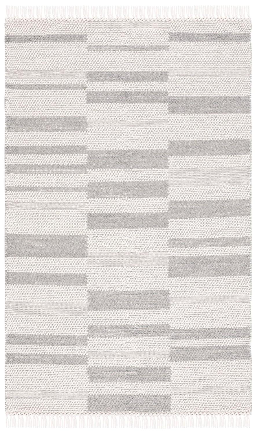 Natura NAT225 Flat Weave Indoor Area Rug - Ivory/Grey - 8'x10' - Safavieh