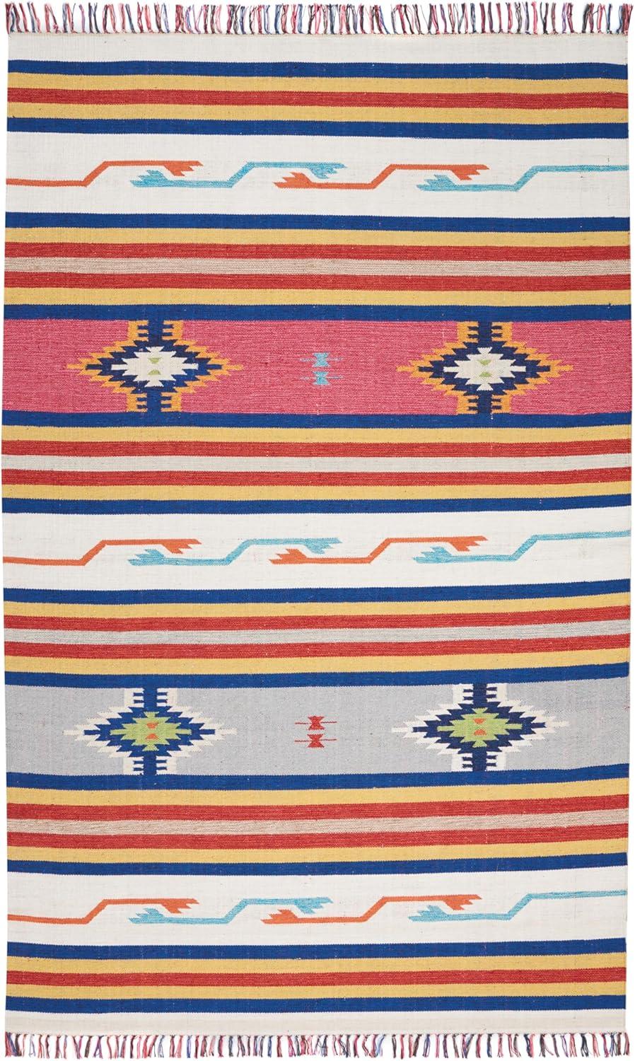 Nourison Baja Tribal Ivory 5' x 7' Area Rug, (5x7)