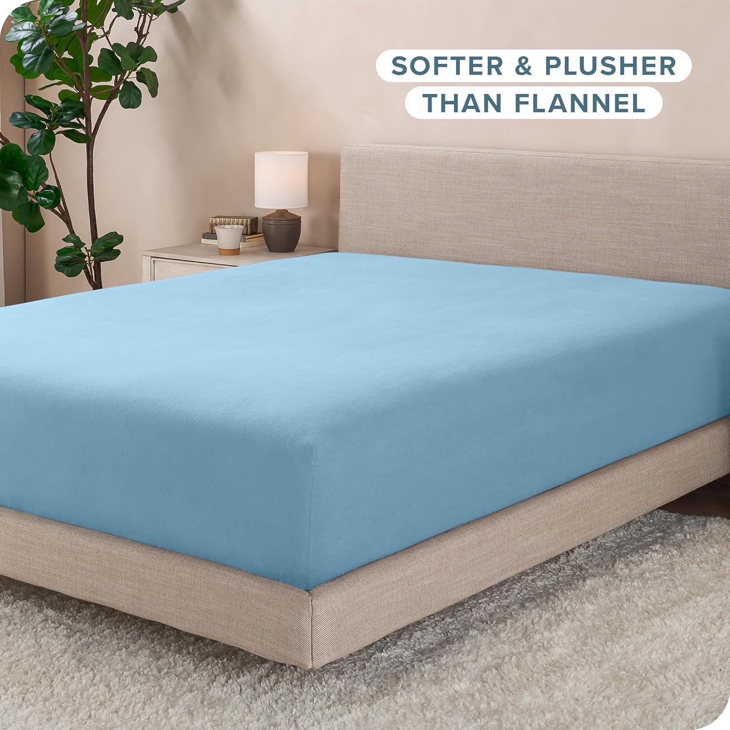 Bare Home Micro Fleece Super Soft Fitted Sheet