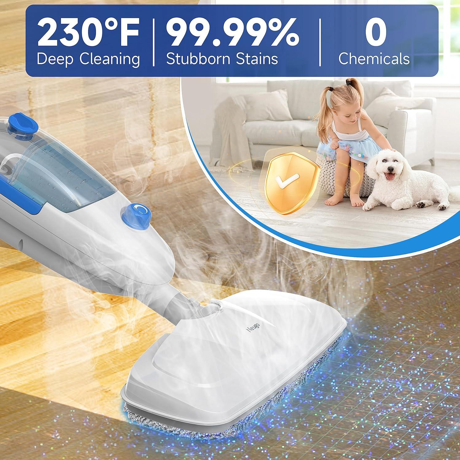 Adjustable Steam Mop for Hardwood and Tile Floors with 23ft Cord