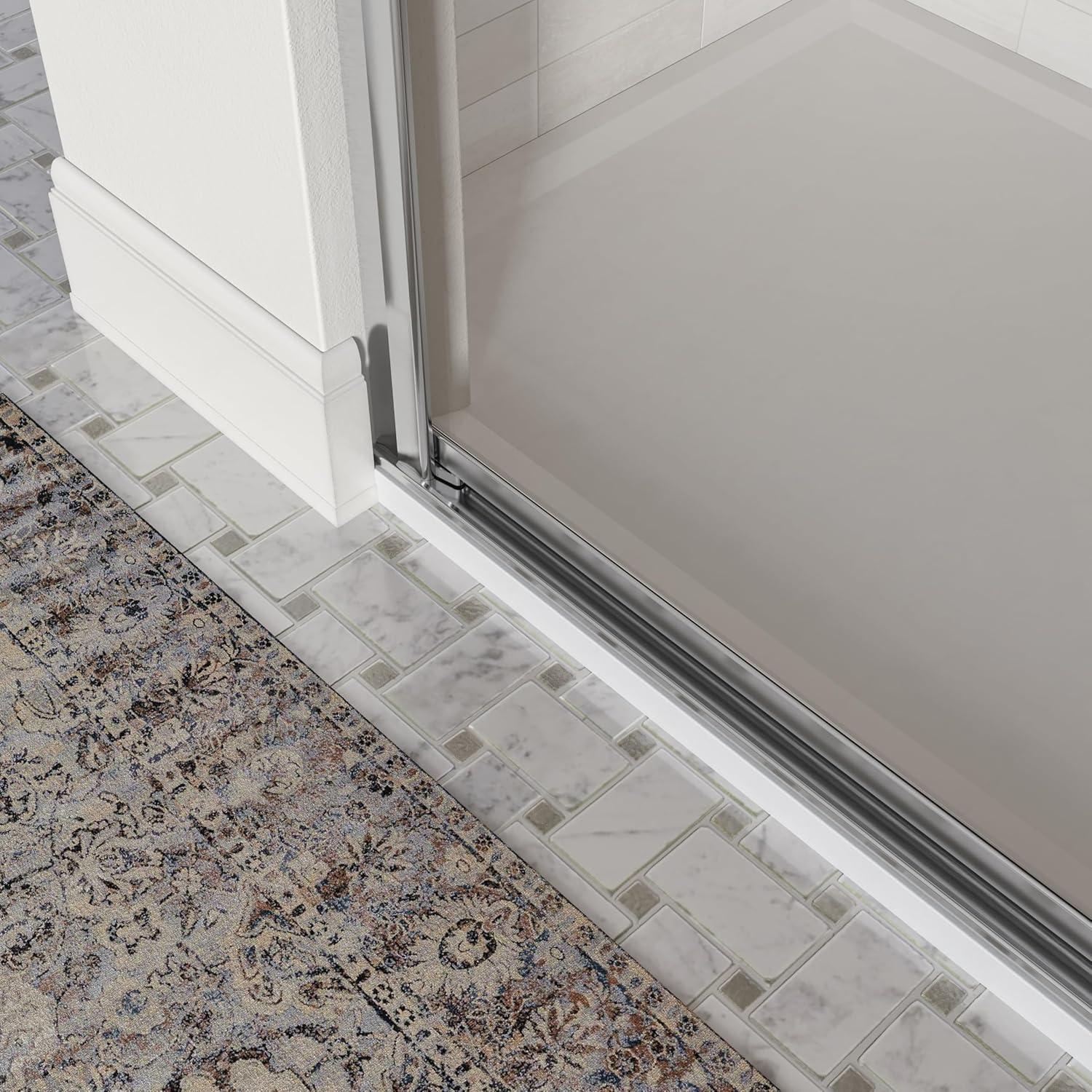 Armon 32.75" W x 66" H Pivot Semi-Frameless Shower Door