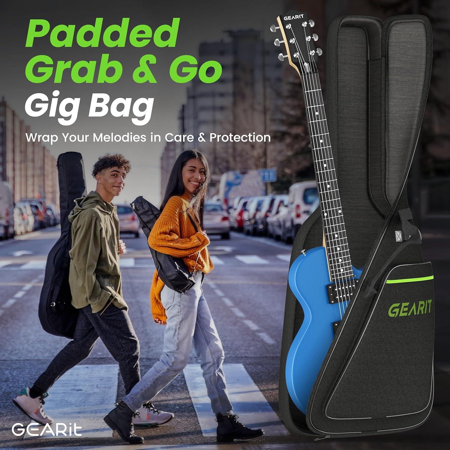 GEARit Electric Guitar Valley Series, Electric Guitar Starter Kit, H-H Pickups with Coil Split w/ Amplifier, Tuner, Gig Bag, and Guitar Strap, Cable, Picks, String