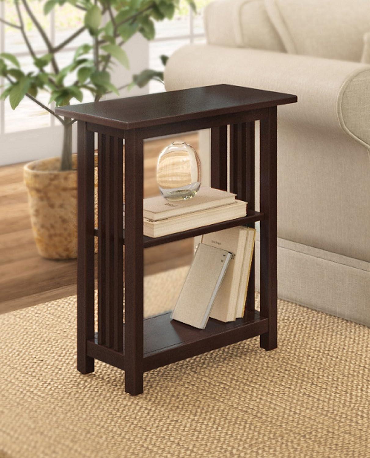 2-shelf End Table Wood Espresso - Alaterre Furniture