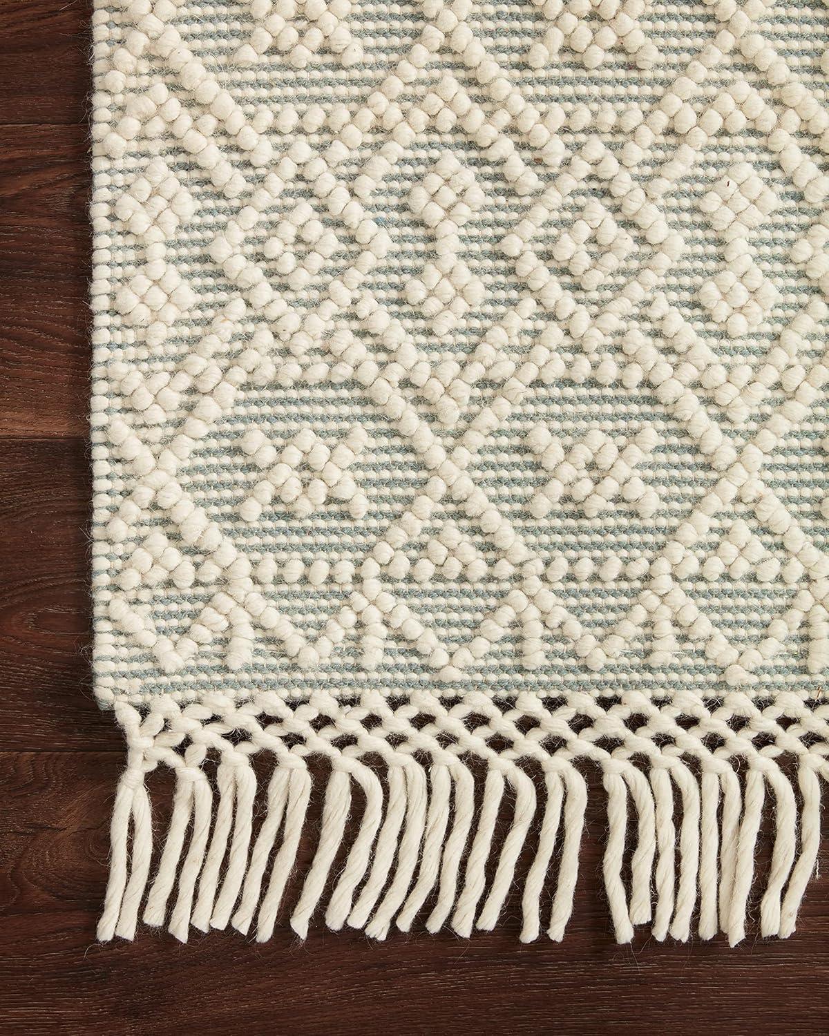 Loloi II Noelle Ivory / Blue Geometric Area Rug 2'-3" x 3'-9"