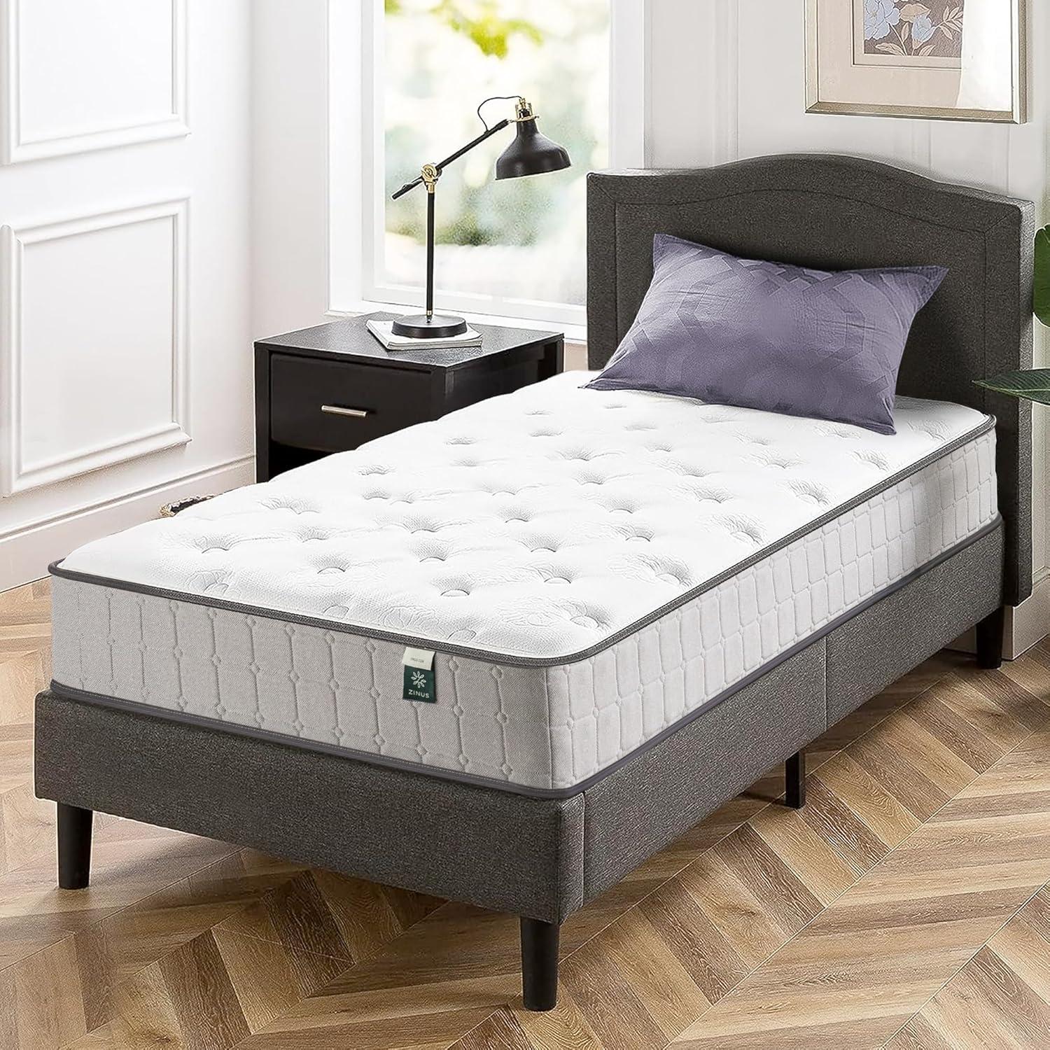 Zinus Comfort Support 10" Twin Cooling Gel Hybrid Mattress with Pocket Springs