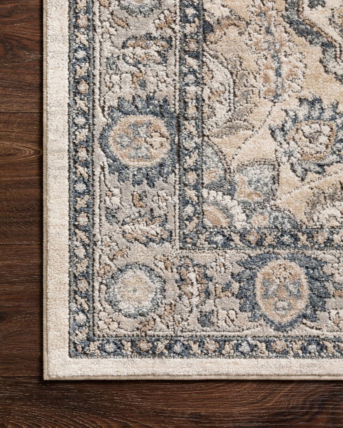 Teagan Natural and Light Grey Rectangular Synthetic Area Rug