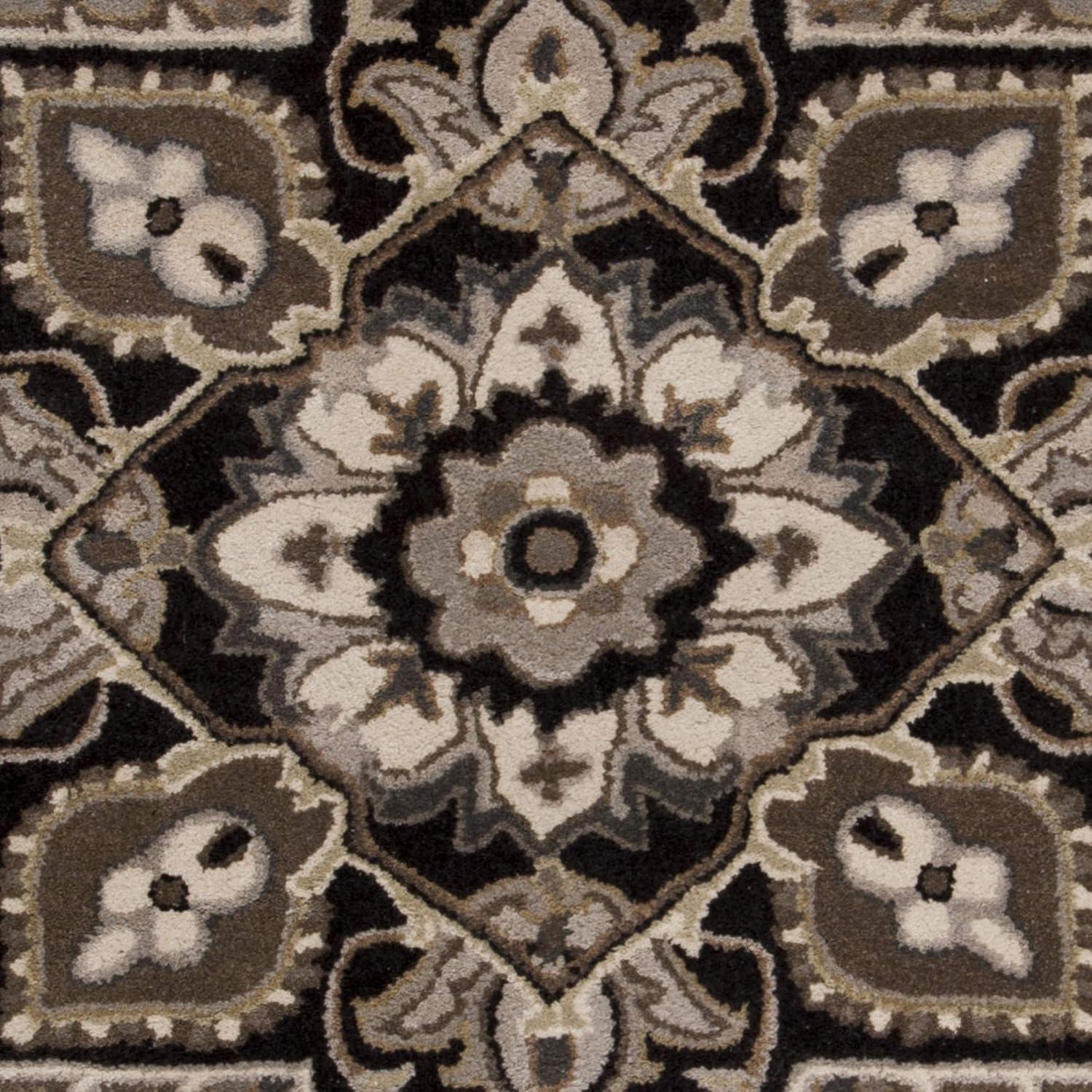 Royalty ROY700 Hand Tufted Indoor Area Rug - 7'x7' - Silver/Charcoal - Safavieh