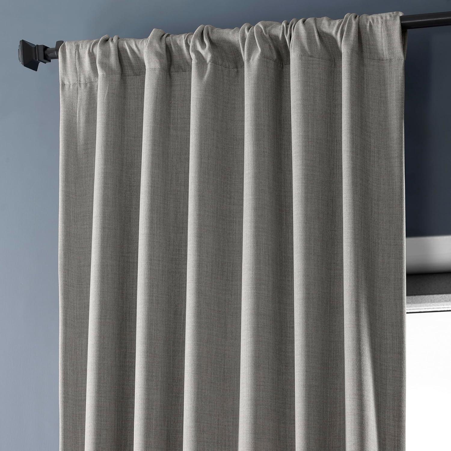 Clay Faux Linen Blackout Curtains 50" x 120"