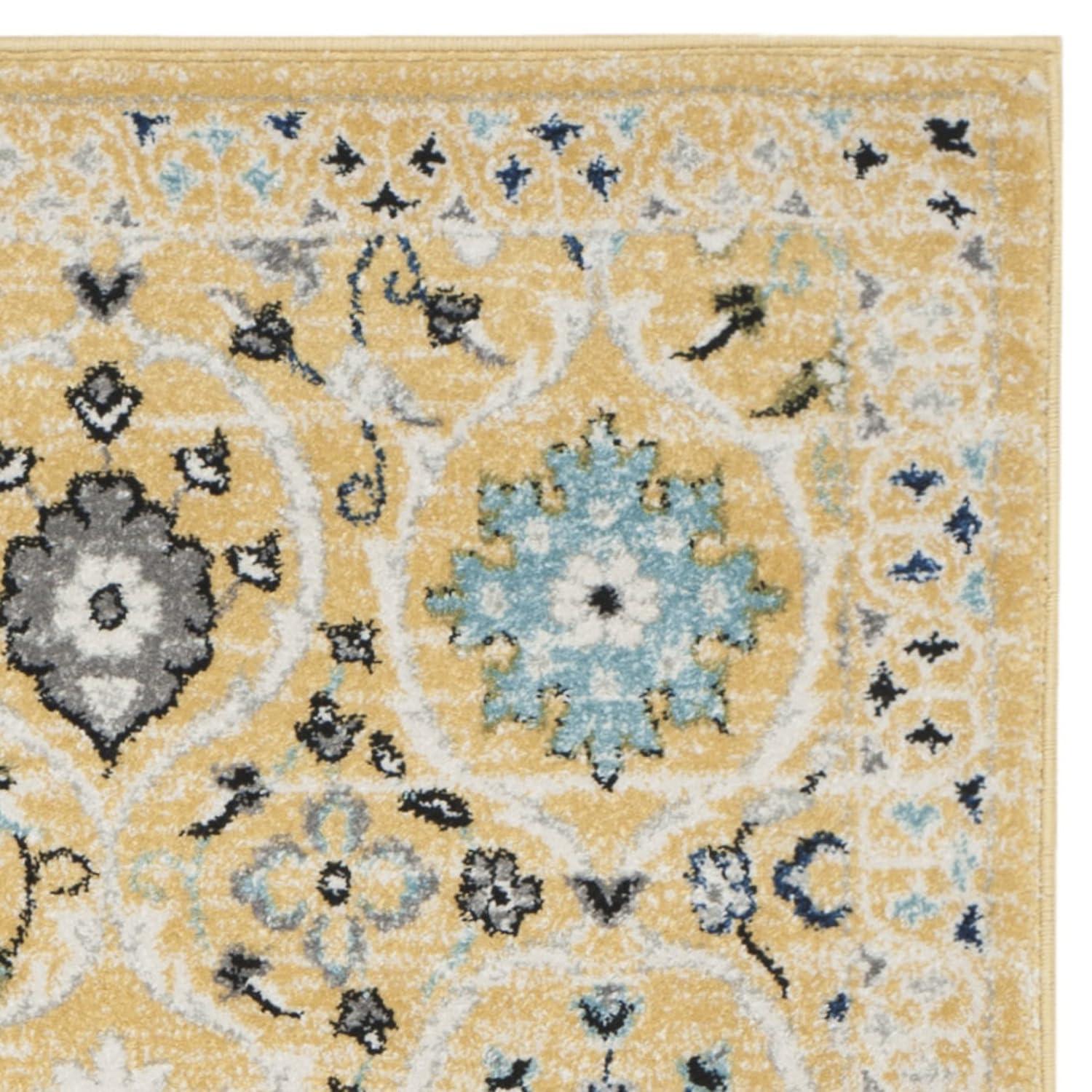 Evoke EVK210 Power Loomed Area Rug - Gold/Ivory - 8'x10' - Safavieh.