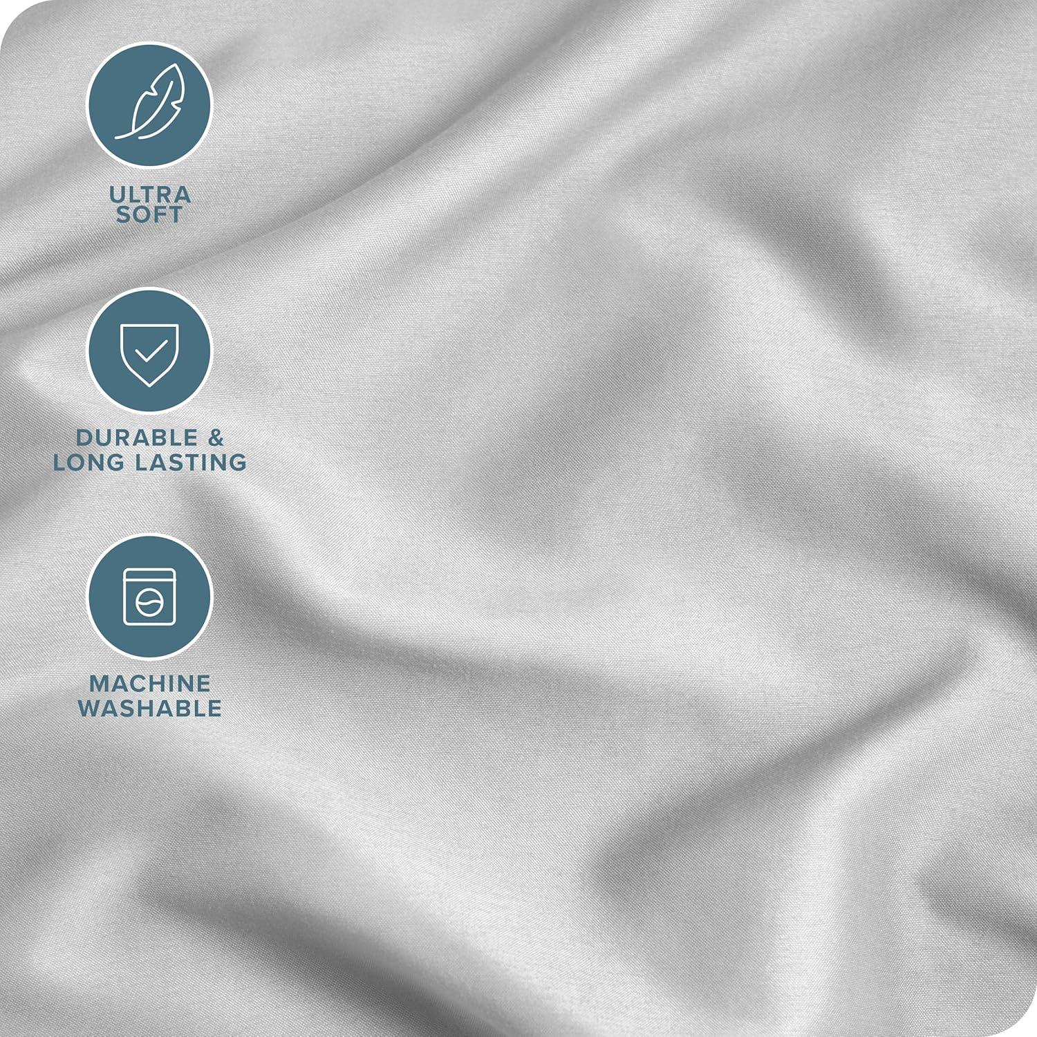 Microfiber Queen - Envelope - 20 x 30 Cloud Grey Pillowcase Set by Bare Home