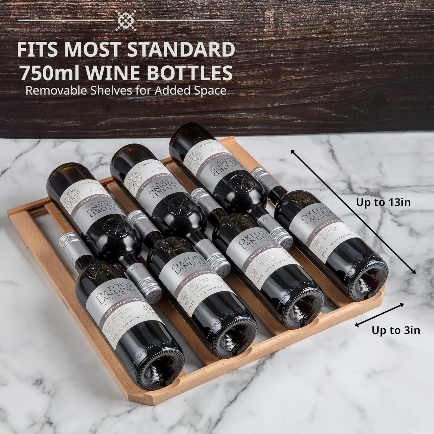 Ivation 51 Bottle Wine Cooler Fridge, Compressor Refrigerator W/Lock