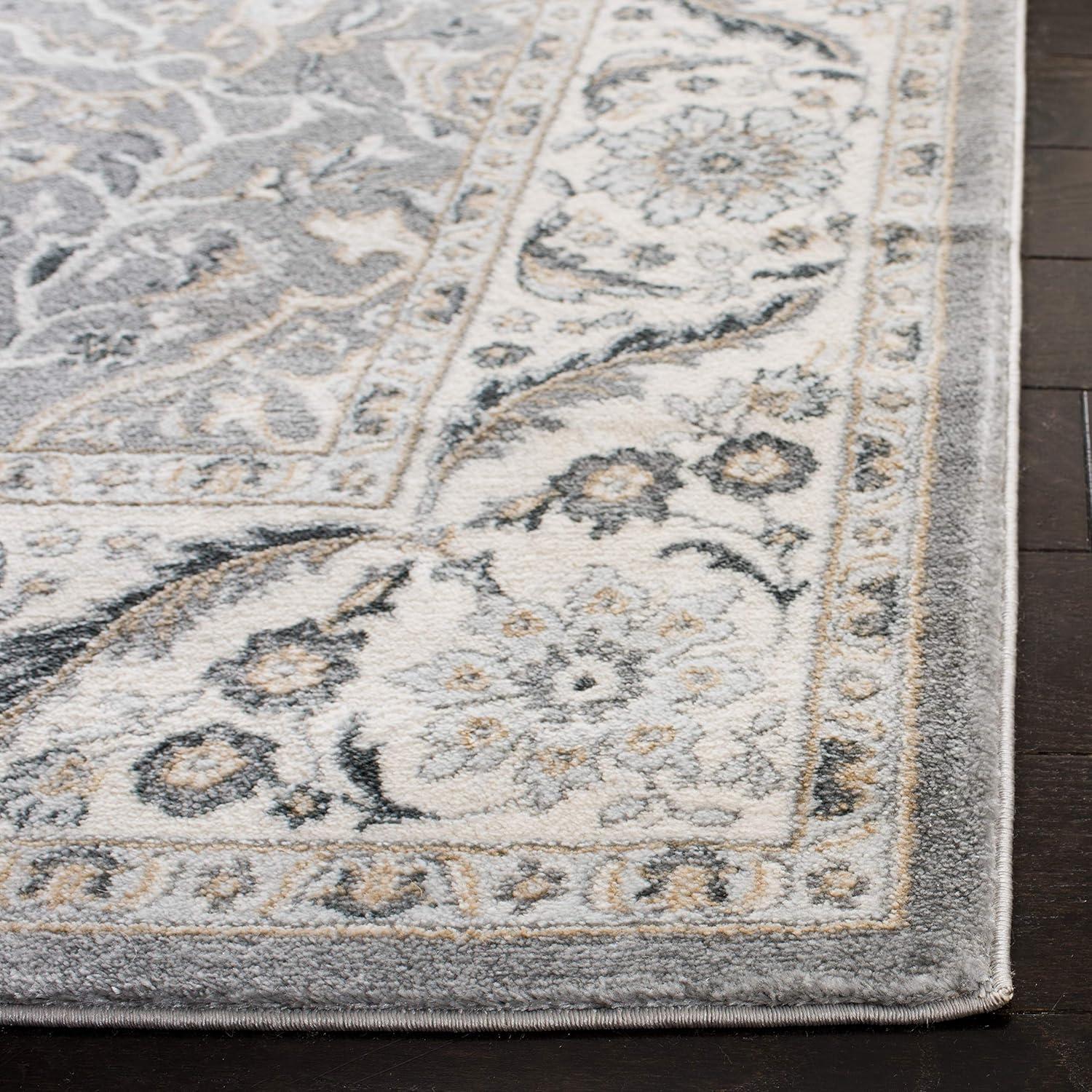 Isabella ISA912 Power Loomed Area Rug - Grey/Dark Grey - 4'x6' - Safavieh.