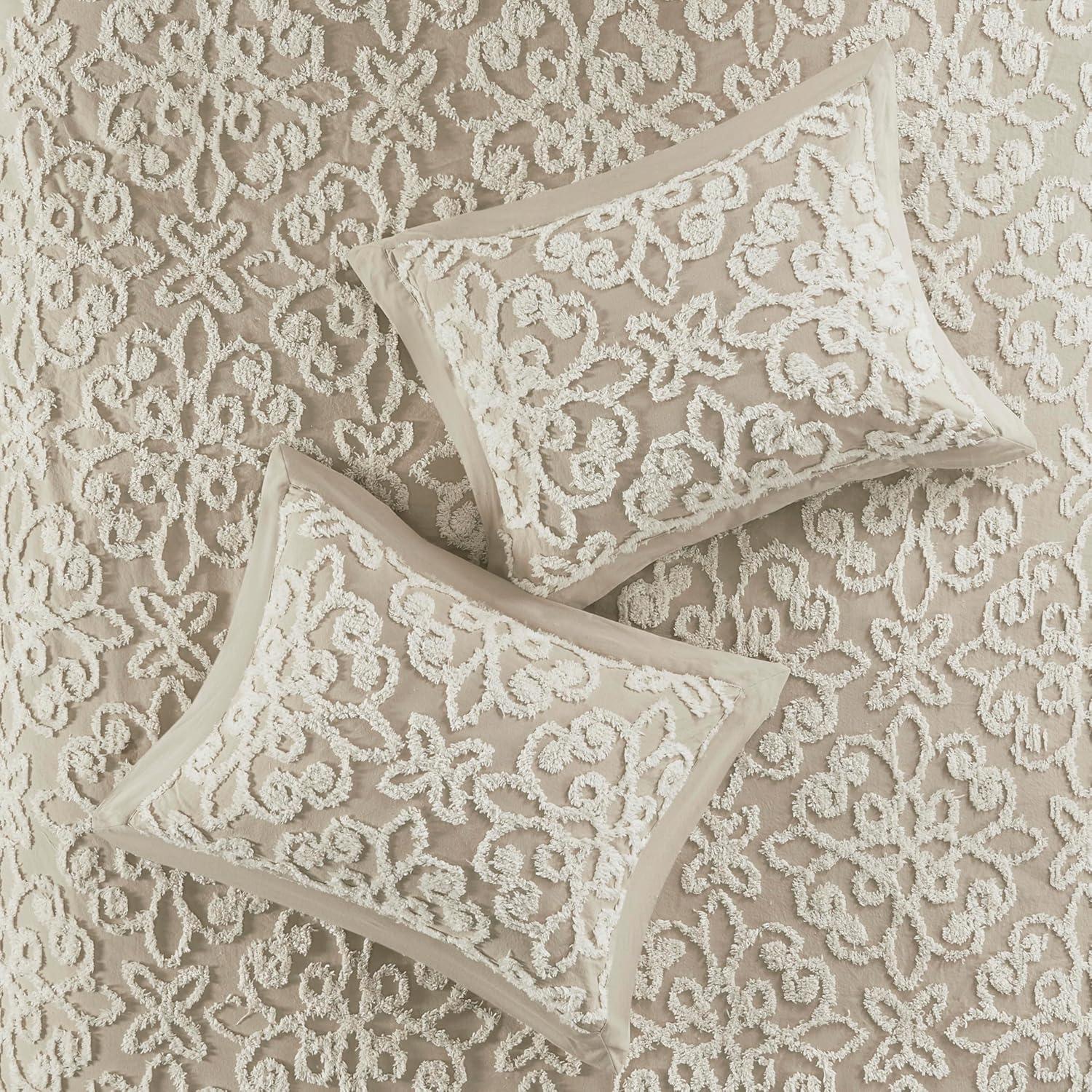 Kelly Clarkson Home Emberly Tufted 100% Cotton Sateen Coverlet Set in Farmhouse Style