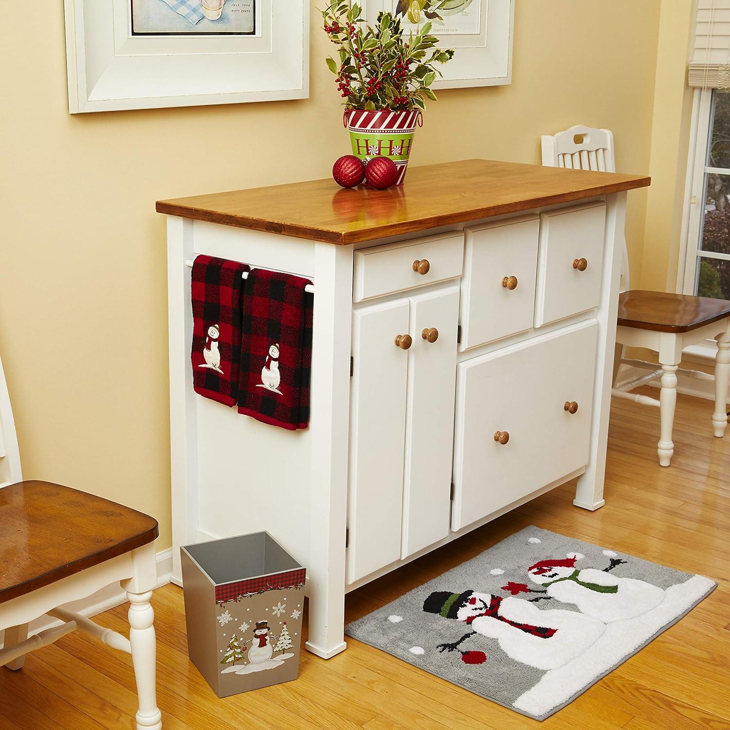 SKL Home Woodland Winter, Wastebasket, Red
